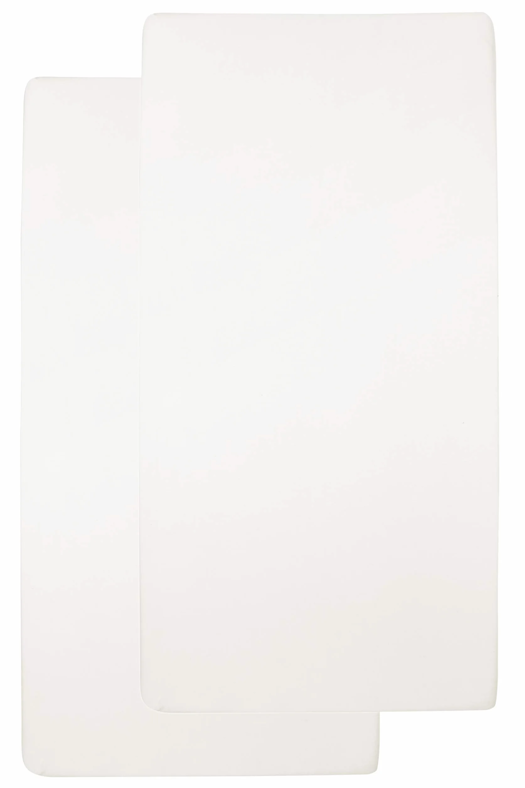 Meyco 565201 2-Pack Fitted Sheet, Junior Bed, Offwhite