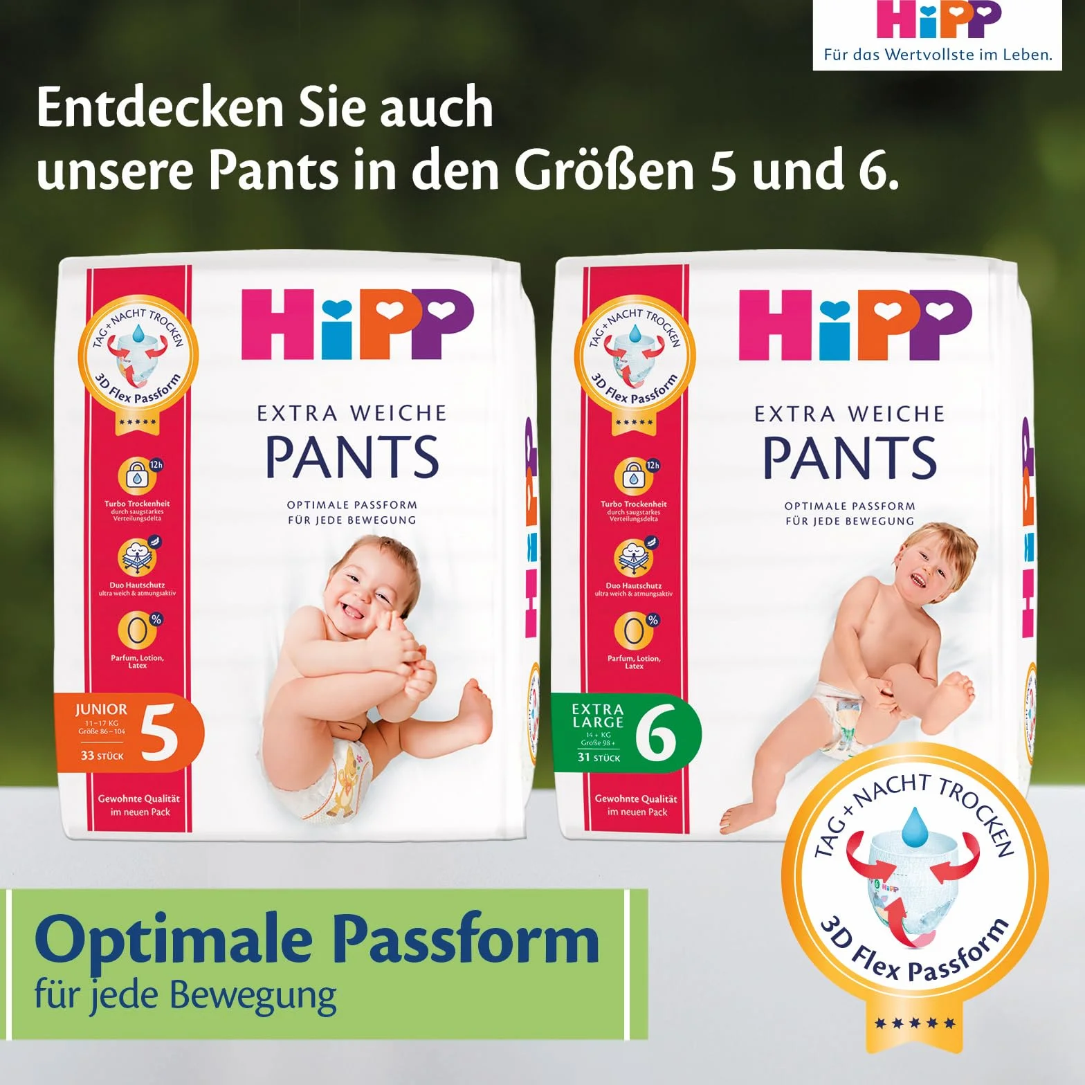 HiPP Bardzo miękkie pieluchy premium rozmiar 2 (mini 4-8 kg), 93 sztuki (3 opakowania po 31), z potrójną ochroną przed wyciekiem i podwójną ochroną skóry