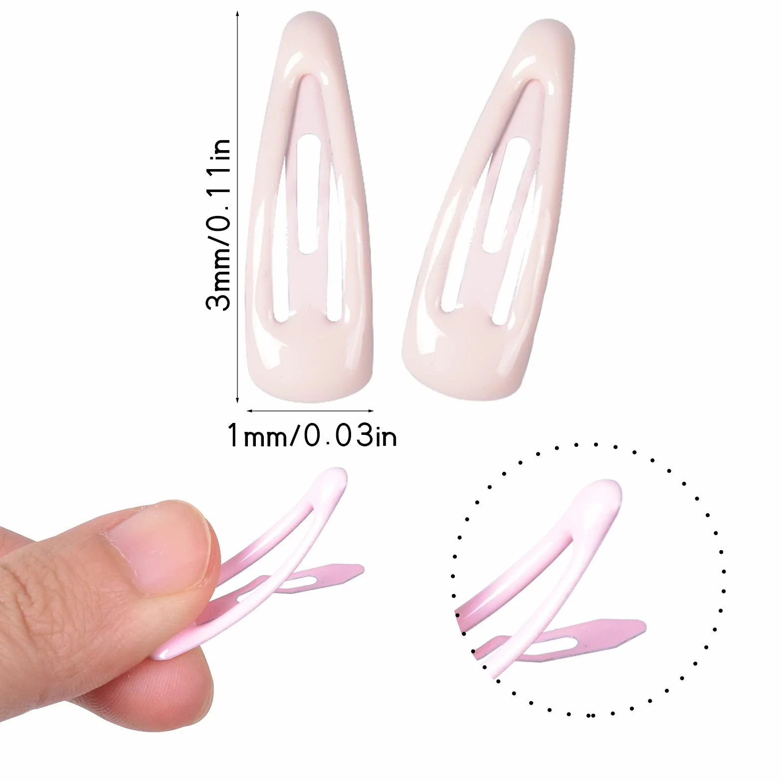 Jinlali 30 szt. spinek do włosów dla niemowląt, 3 cm, dla dziewczynek, kolorowe mini spinki do włosów dla niemowląt, dziewczynek, delikatne włosy