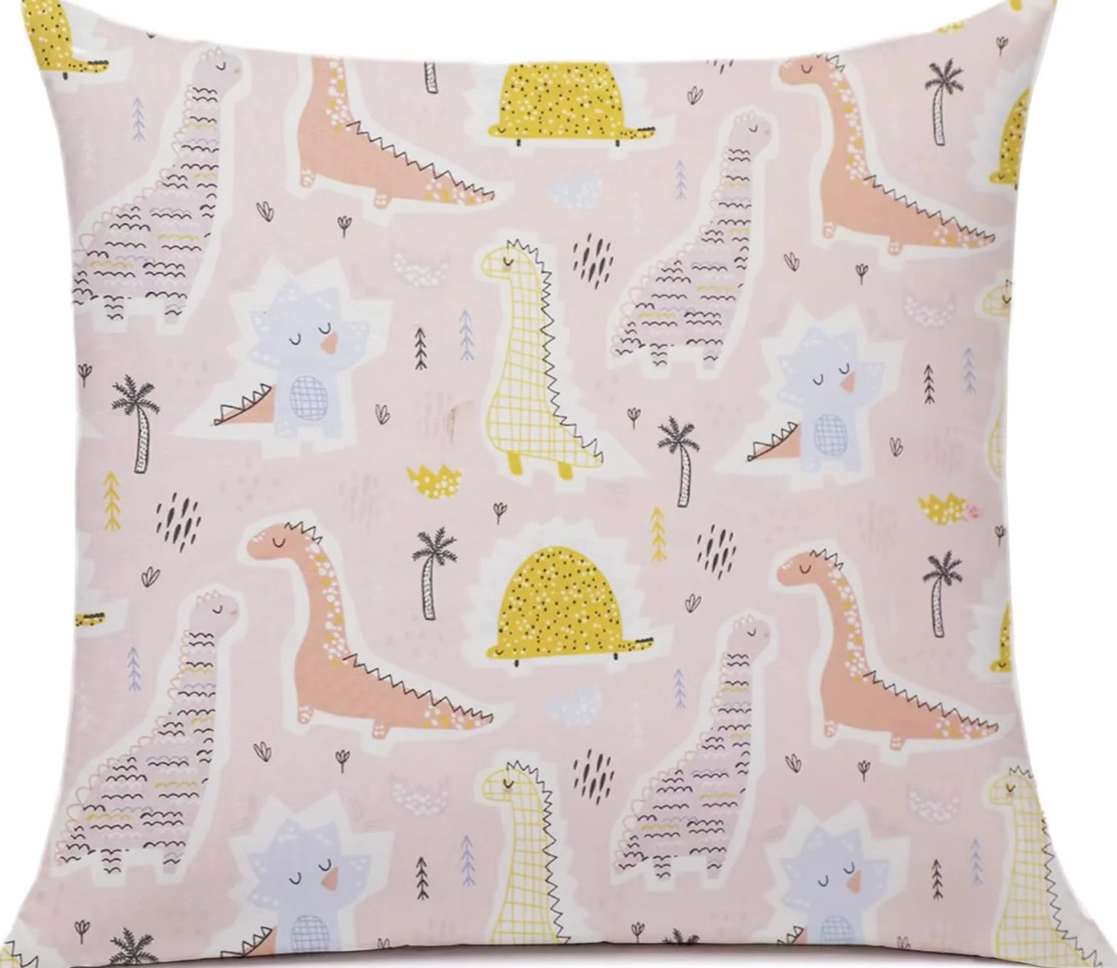 Poszewka na poduszkę dla dzieci, dekoracyjna, ze wzorem, 80 x 80 cm, 1 opakowanie, poszewka na poduszkę do wózka dziecięcego, bawełna ekologiczna, z zamkiem błyskawicznym, 1 opakowanie