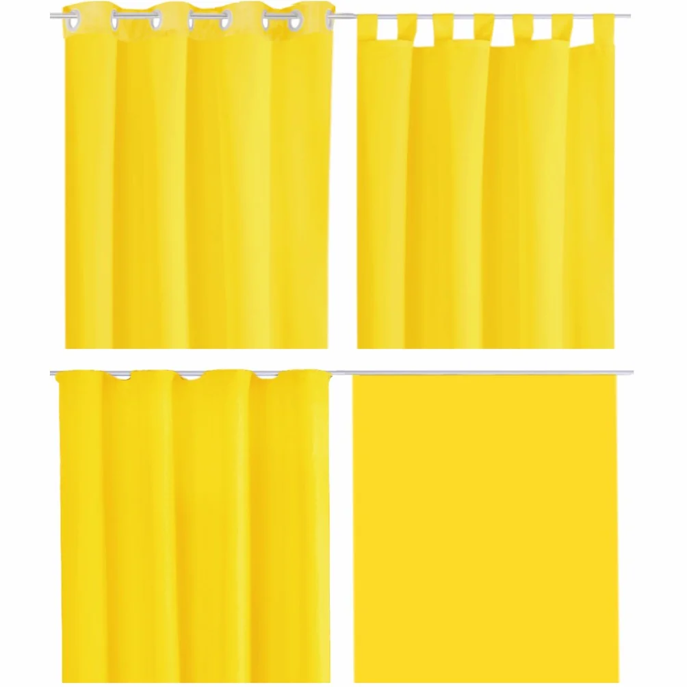 Bestlivings Nieprzezroczysta zasłona na przelotkach (140 x 225 cm/żółta), w wielu wariantach