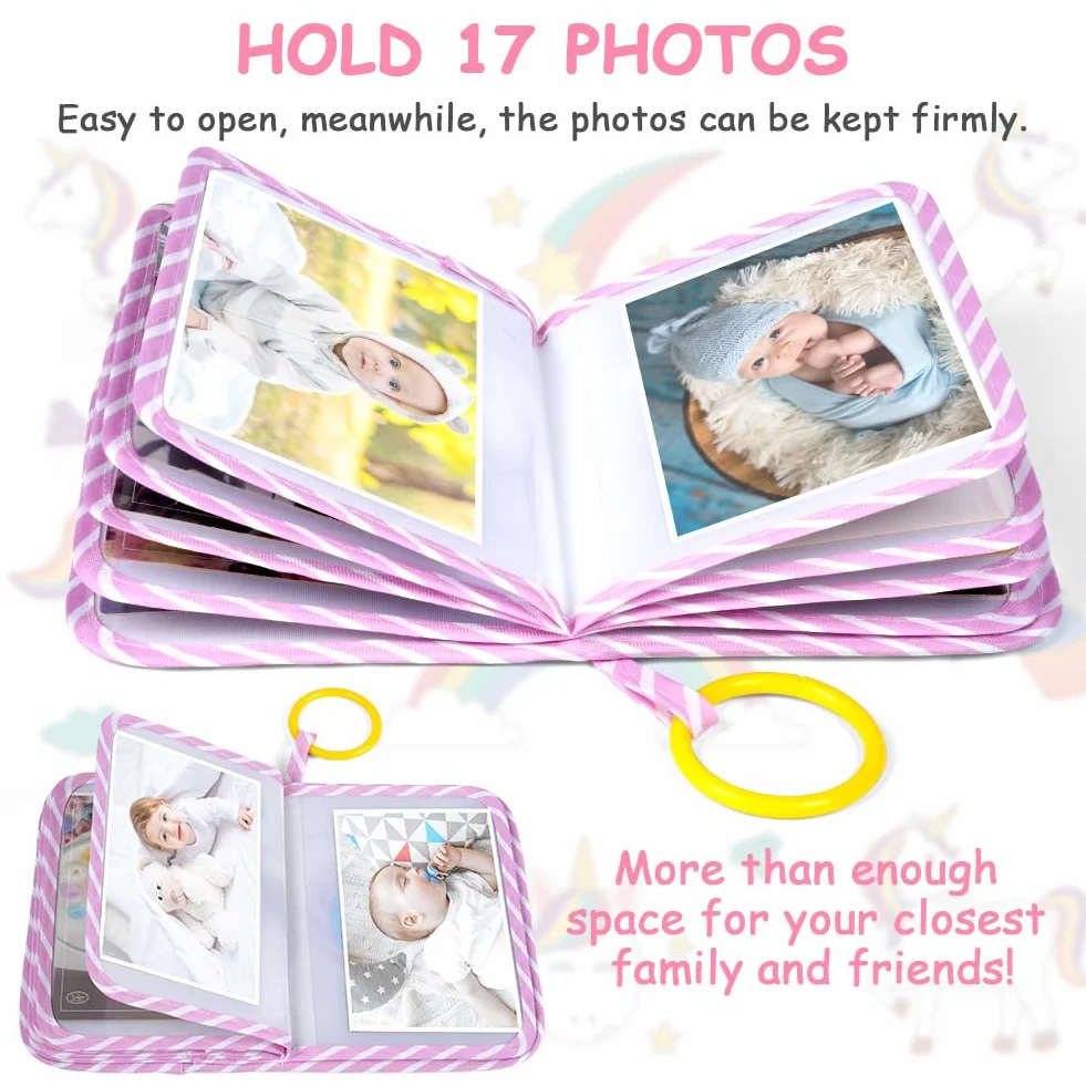 Aolso Album fotograficzny dla niemowląt, fotoksiążka pamiątkowa dla noworodków i dzieci