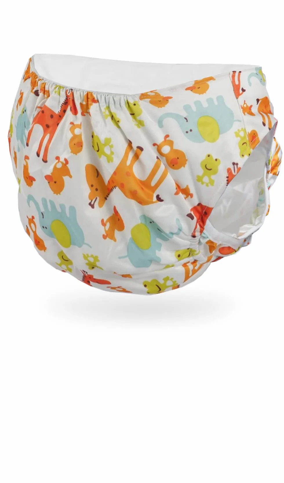 CutiePlusU Pieluchy materiałowe dla dorosłych, nadaje się do prania, regulowana, wielokrotnego użytku, oddychająca, zabezpieczona przed wyciekiem, Giraffe, L