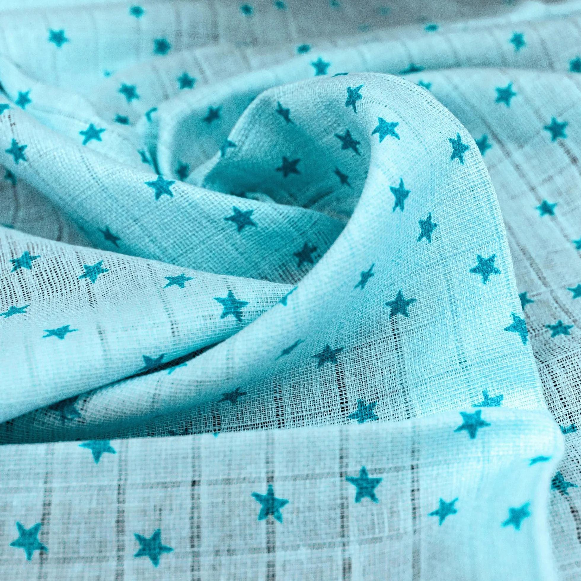 Pieluchy muślinowe, 70 x 70 cm, 5 sztuk, 100% bawełna, certyfikat Öko-Tex® (akwamaryna)