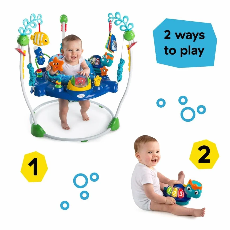 Baby Einstein 10455 Interaktywny Skoczek, Niebieski