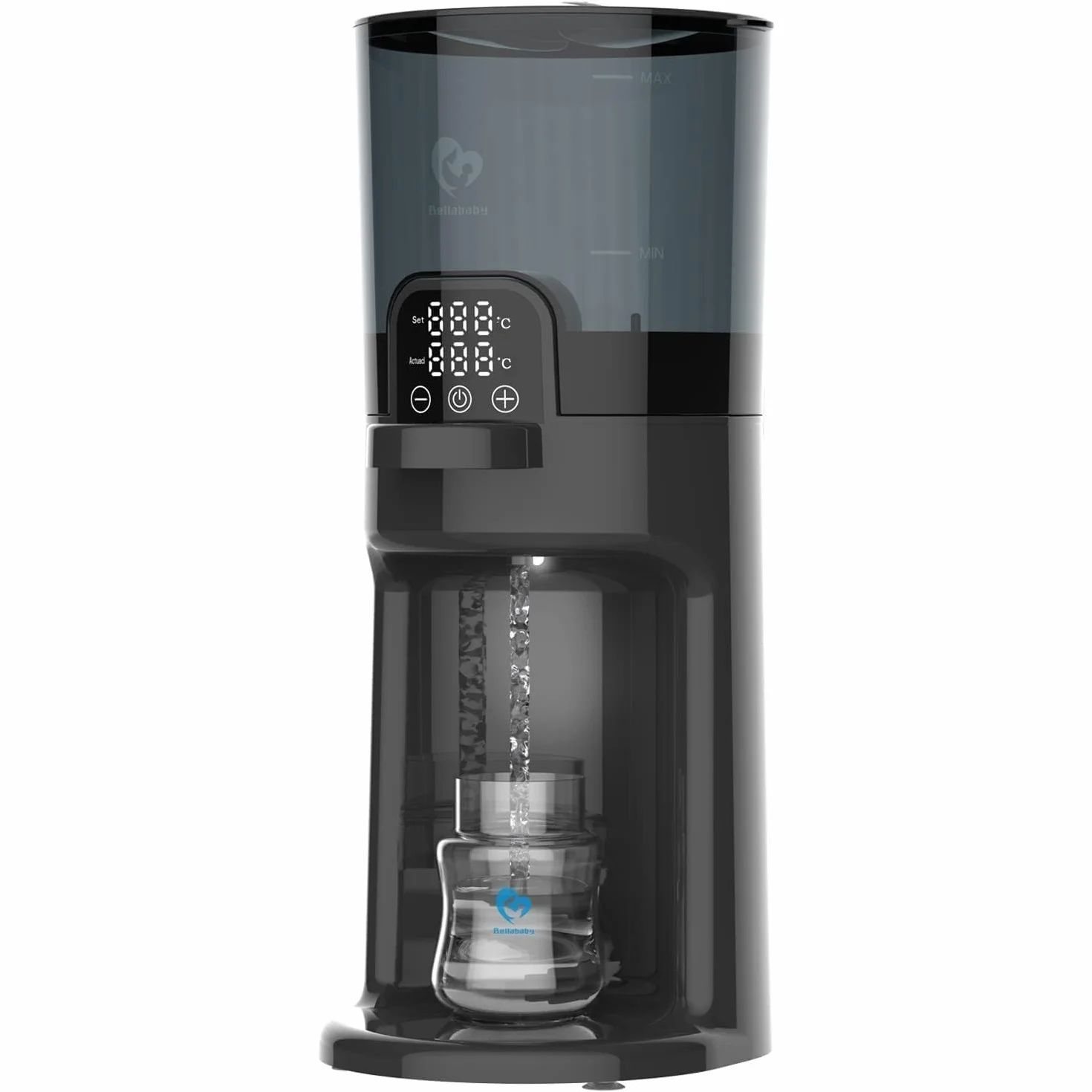 Bellababy Przenośny podgrzewacz wody, Instant Warmer, podgrzewacz do butelek, łatwy do czyszczenia wyjmowany pojemnik, Przenośny podgrzewacz do butelek na wycieczki i podróże