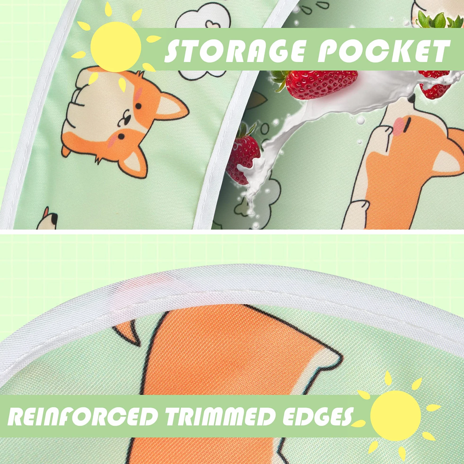 Mały Dimsum Baby Bib Karmienie Bibs Wodoodporny Drool Bib Coverall Set Regulowane zamknięcie dla niemowląt maluchów z dużą kieszenią (6-36 miesiące)