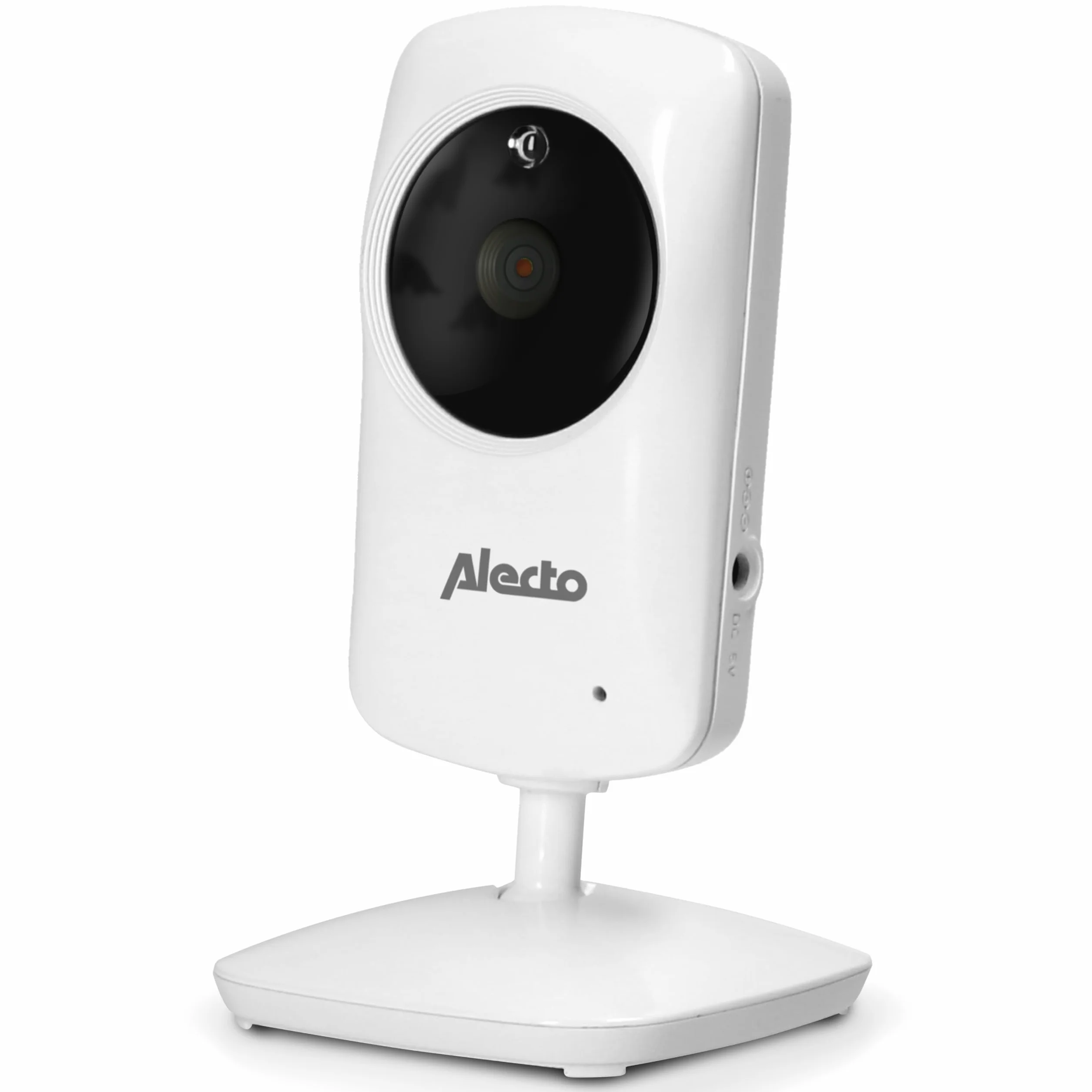 Alecto DVM-64 bezprzewodowa niania z kamerą elektroniczną (100% bezawaryjna i prywatna) z obrotową kamerą wideo, noktowizorem, funkcją interkomu, duży zasięg, biała