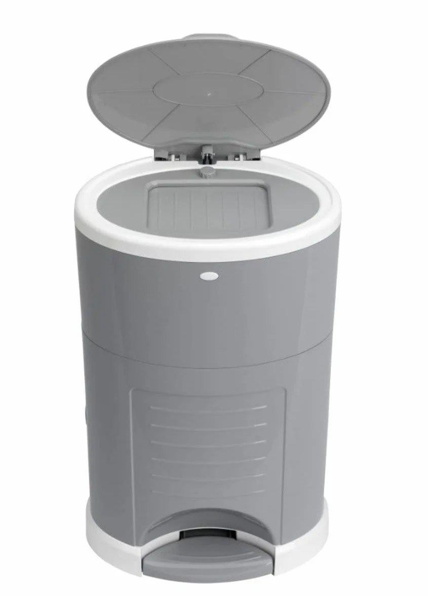 Korbell KM250DSG STANDARD pojemnik na ubrania na pieluchy – ekonomiczny – przyjazny dla środowiska – pedał nożny – 240 warstw pojemności, szary, 1600 ml