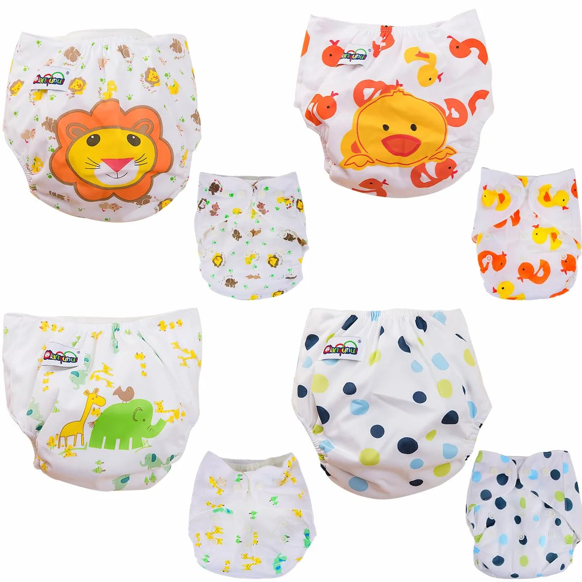 pieluchy materiałowe, zestaw 4 sztuk, pieluchy wielokrotnego użytku dla niemowląt, pieluchy materiałowe, nadające się do prania, nadają się do prania, białe, dla świeżo upieczonych matek