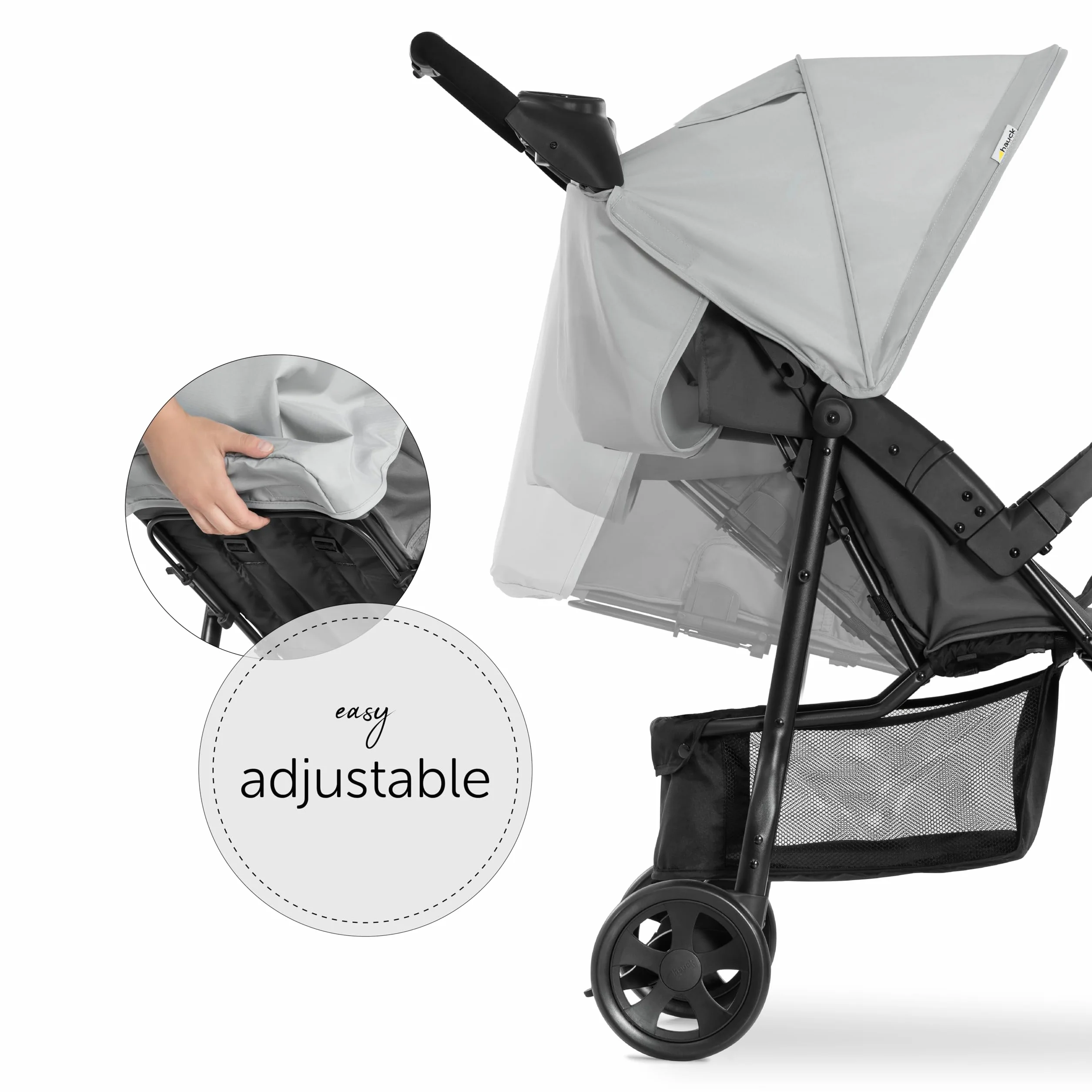 Hauck Citi Neo 3 wózek trójkołowy do 25 kg z pozycją leżącą od narodzin, składany do minimum, mechanizm jednoręcznego składania, 3 koła, ultralekki, tylko 7,5 kg, 2 umocowania do napojów