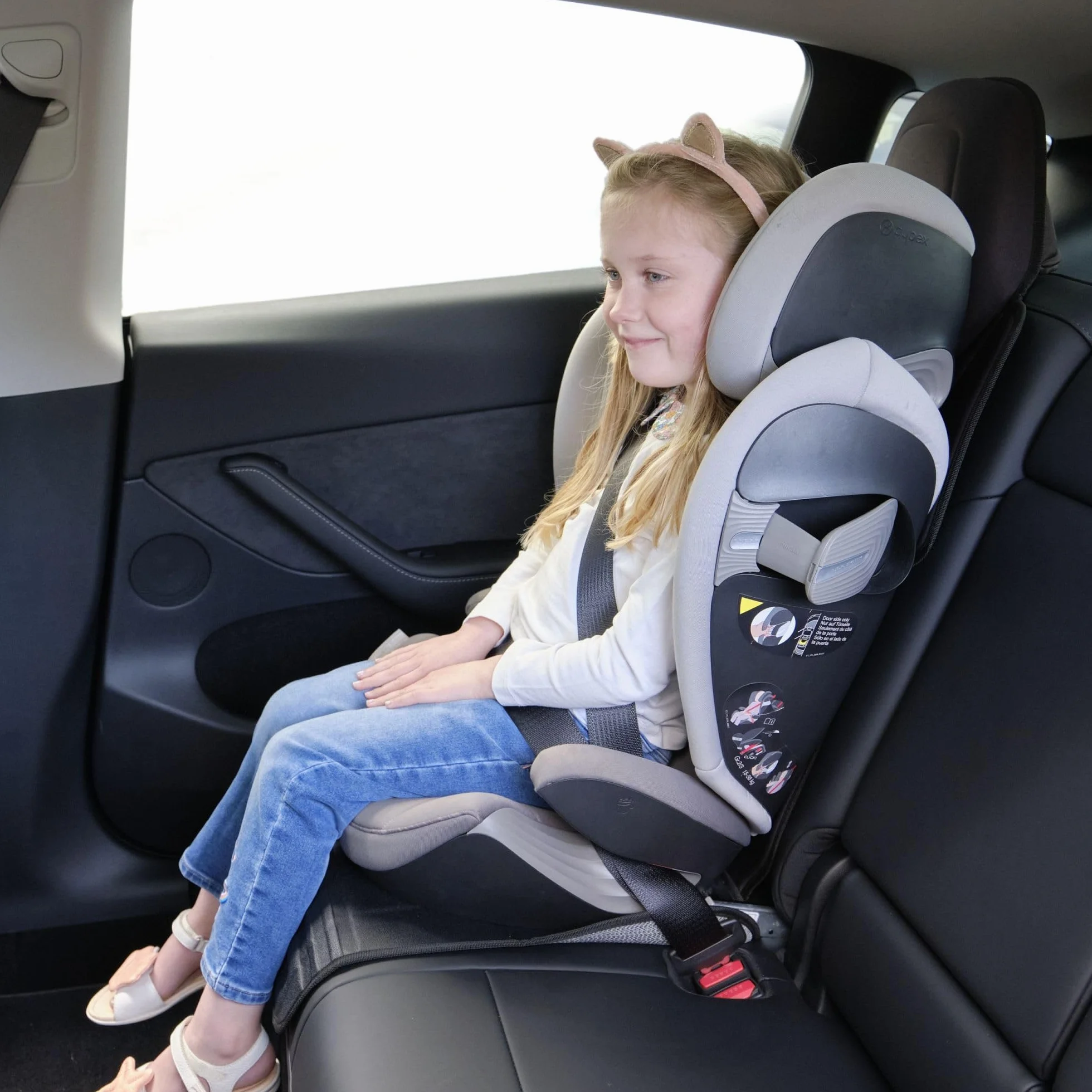 Prince Lionheart Ochraniacz na fotel samochodowy, 2-stopniowy fotelik zaprojektowany dla modeli Tesla S, 3, X i Y, wodoodporny dla dzieci fotelik samochodowy