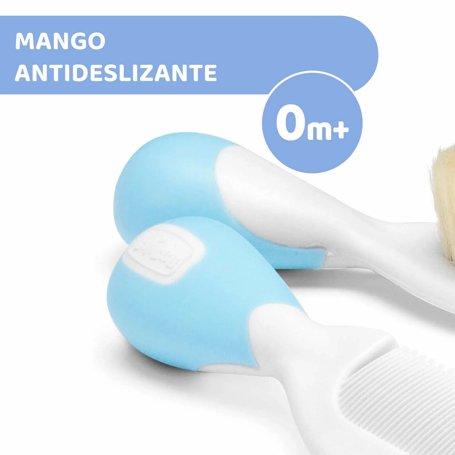 Chicco Zestaw z grzebieniem i szczotką, niebieski, 400 g