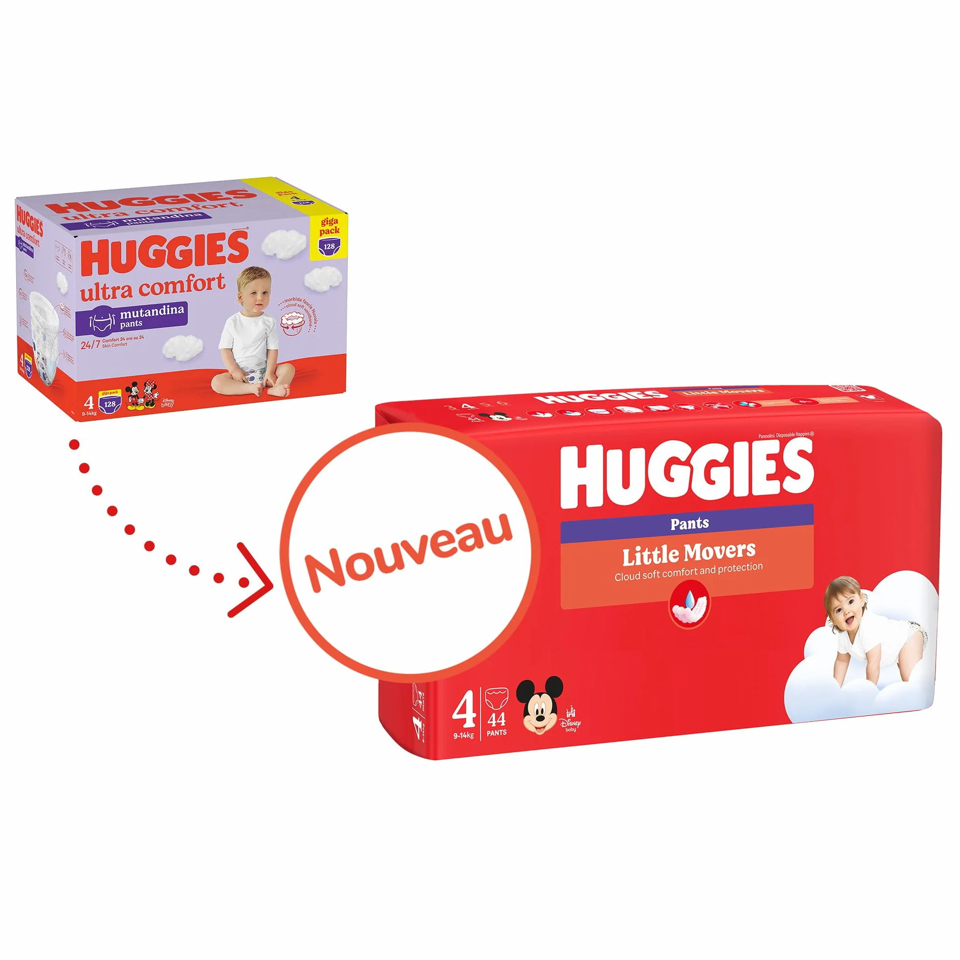Huggies Ultra Comfort Pieluchomajtki, Rozmiar 4