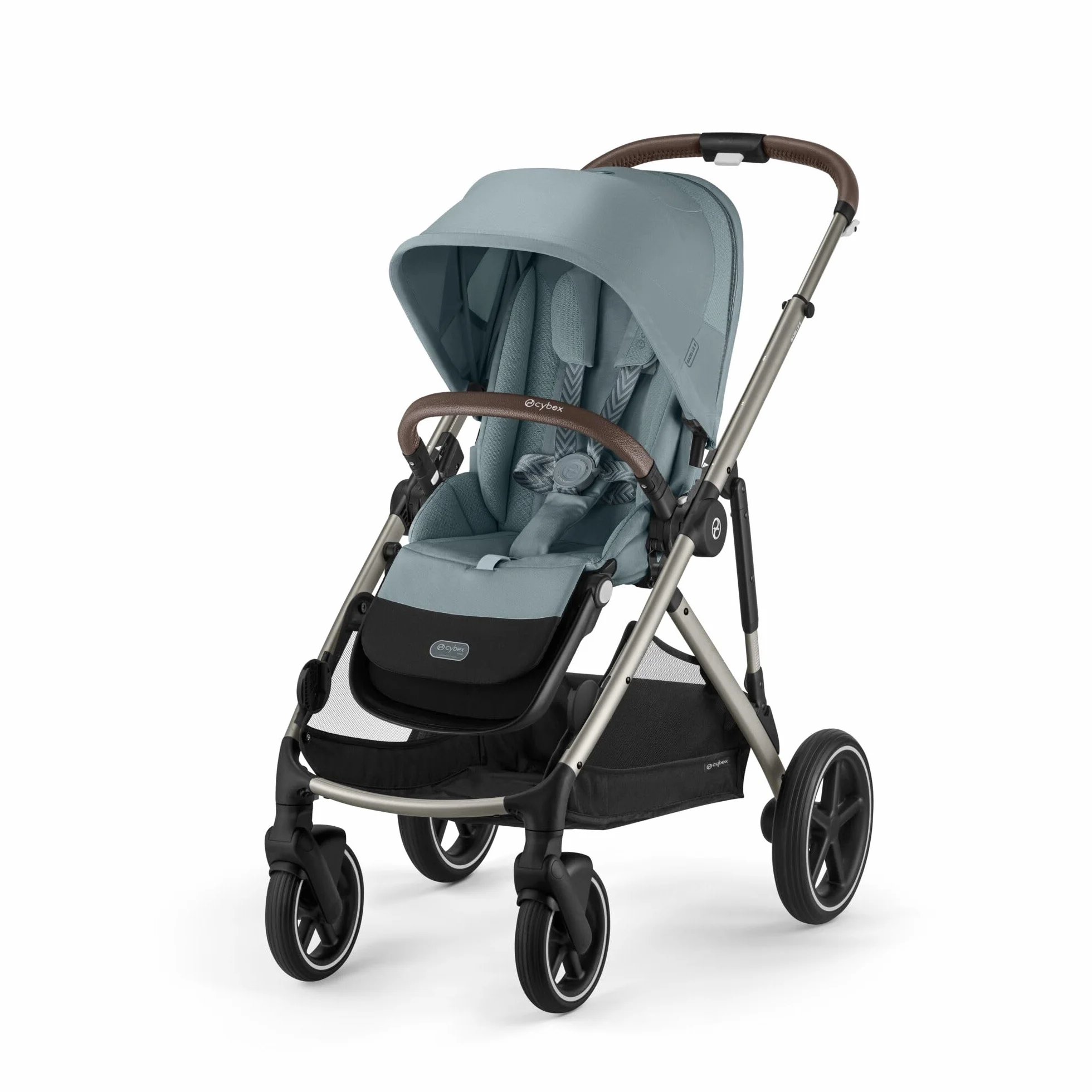 CYBEX Gold wózek spacerowy GAZELLE S, Od urodzenia do ok. 4 lat, Max. 22 kg (tryb pojedynczy) / 2x 22 kg (tryb duo), System All-in-1 z konfiguracjami 20+, Stormy Blue