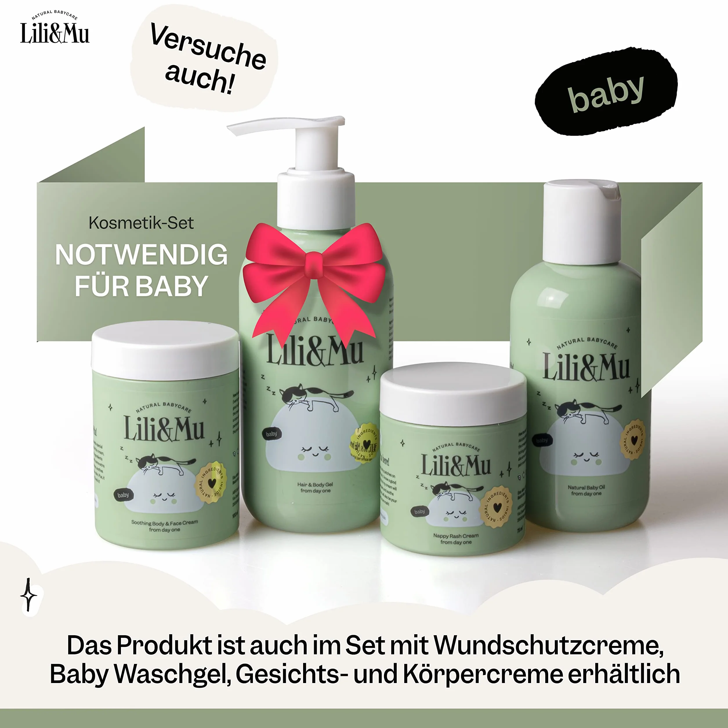 Lili&Mu Baby Naturalny olejek dla dzieci 150 ml | Olejek do pielęgnacji dzieci z olejkiem jojoba, ekstraktem z nagietka, witaminą E