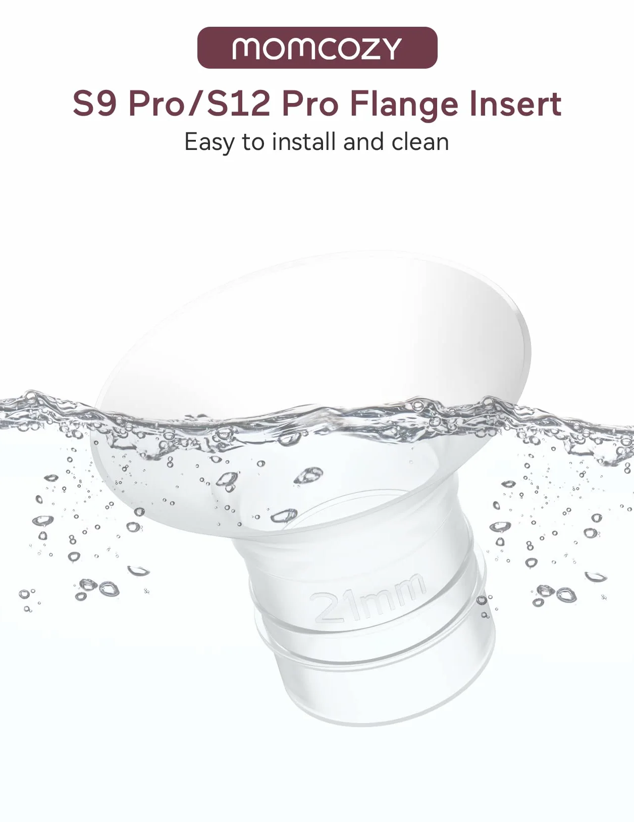 Momcozy Wkładka kołnierzowa 21 mm do Momcozy S9 Pro/S12 Pro Oryginalne akcesoria zamienne do laktatora S9 Pro/S12 Pro, 1 szt. (21 mm)