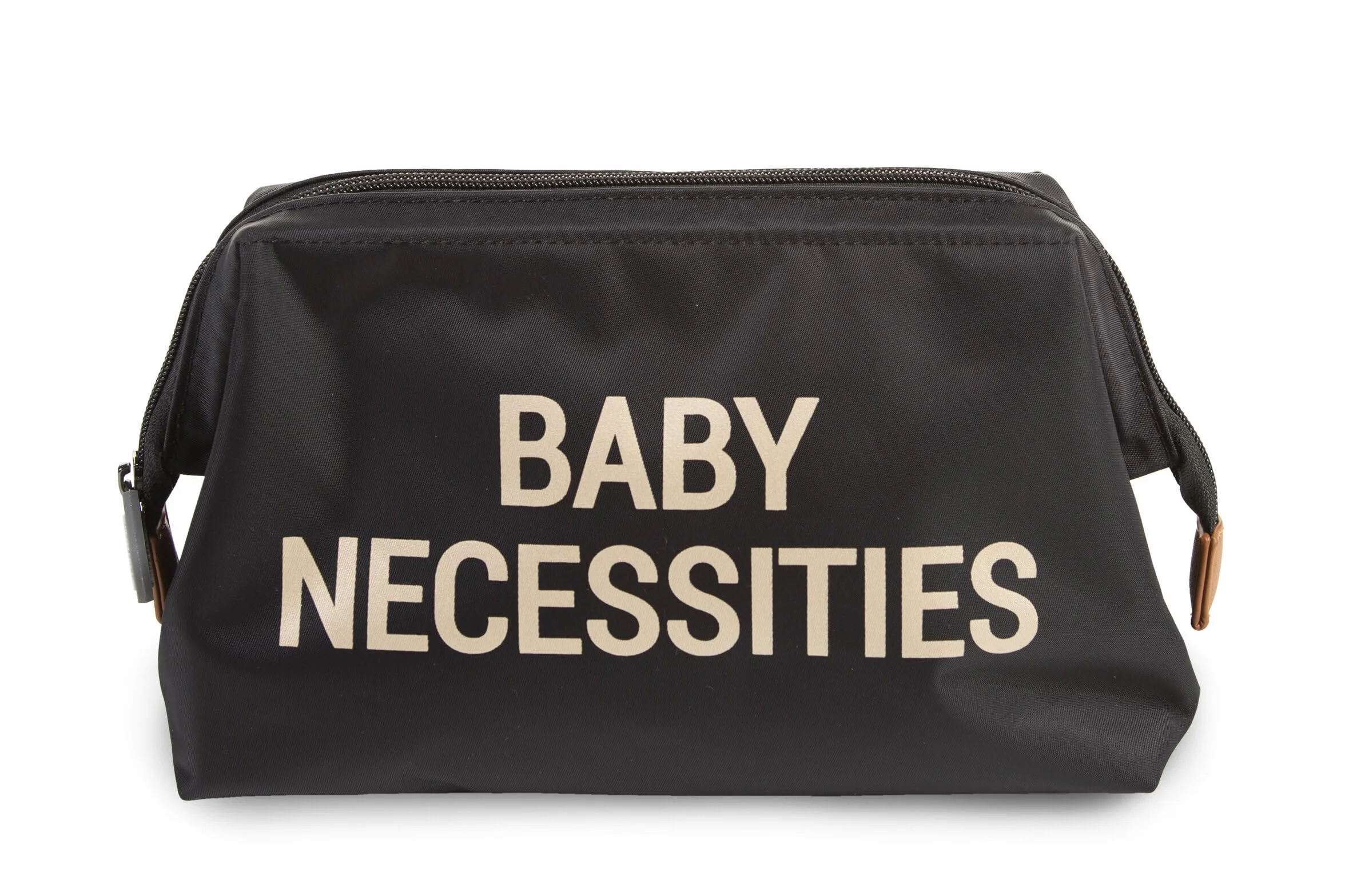 CHILDHOME, kosmetyczka dla niemowląt/dzieci, torba na toaletę, hydrofobowa, przestronna, zapinana na suwak, Baby Necessities, czarna i złota