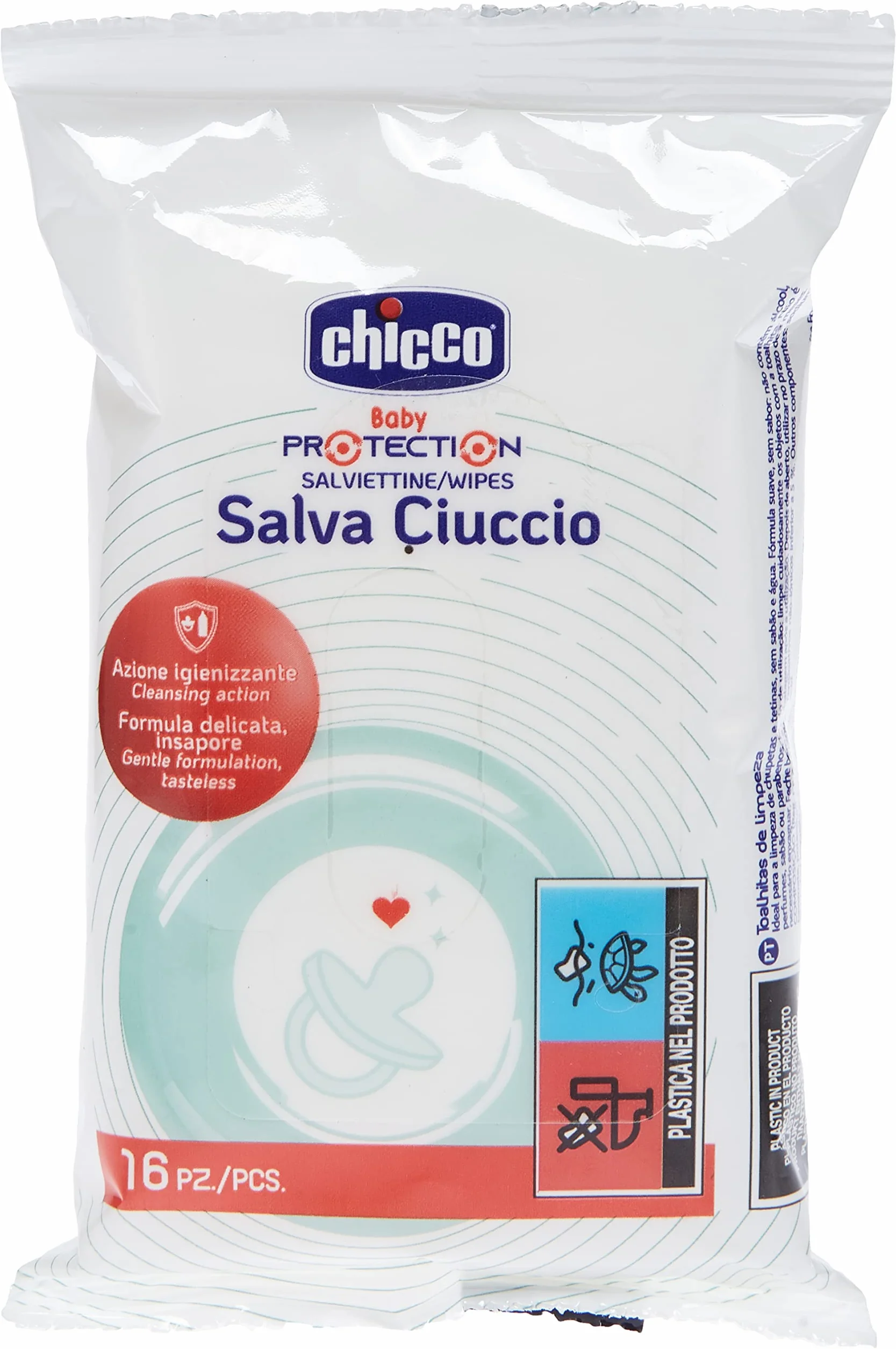 Chicco 0000792100000 chusteczki czyszczące, 16 sztuk, białe