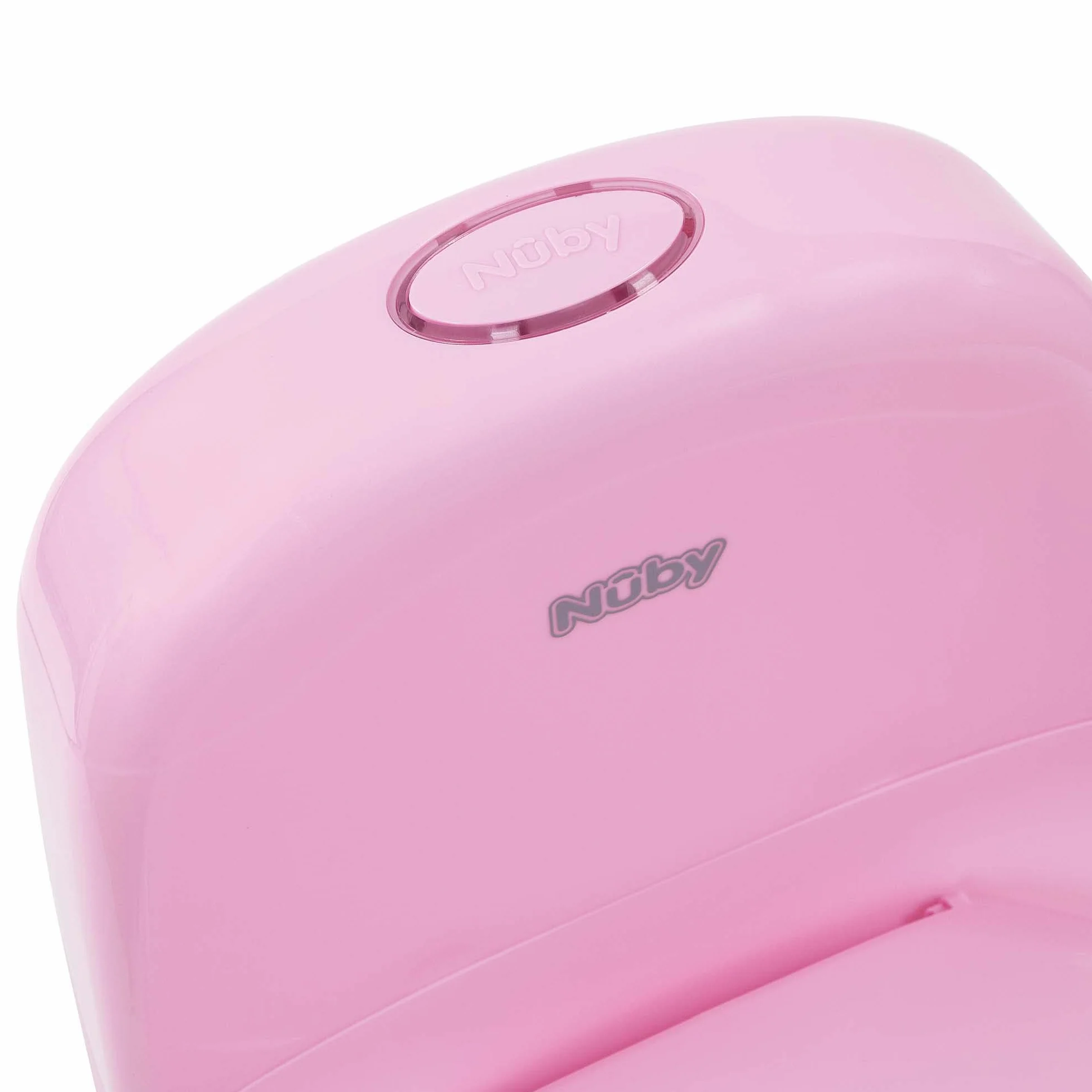 Nuby - My Real Potty – dziecięcy nocnik z hałasem płukania – trenażer toaletowy dla dzieci – z prawdziwym dźwiękiem i bateriami wchodzą w zakres dostawy – różowy – 18 miesięcy