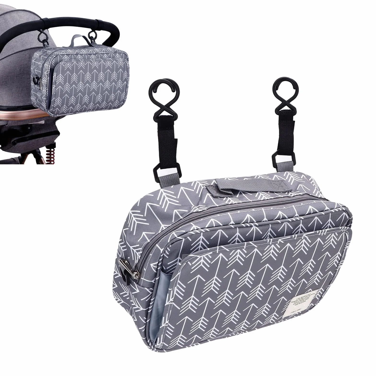 Torba na wózek dziecięcy, uporządkowane przechowywanie Torba na pieluchy dla niemowląt Duża pojemność Multi Pocket Design na krótkie wycieczki w podróży