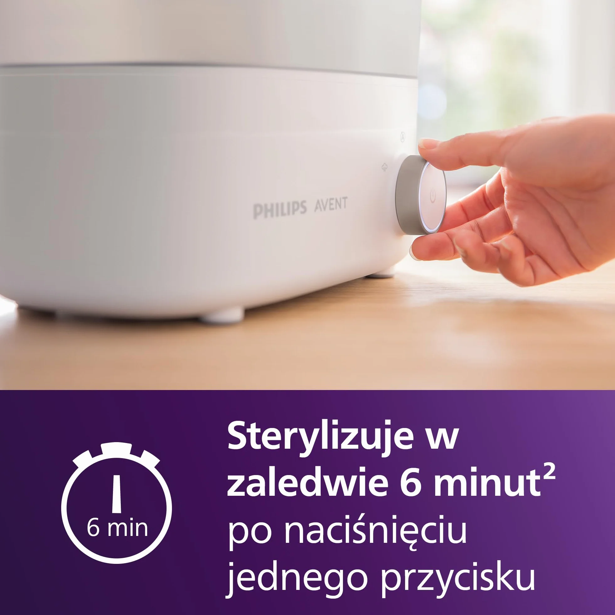 Philips Avent Elektryczny sterylizator parowy do butelek ze zintegrowaną suszarką na maks. 6 dziecięcych butelek, biały. Model SCF293/00