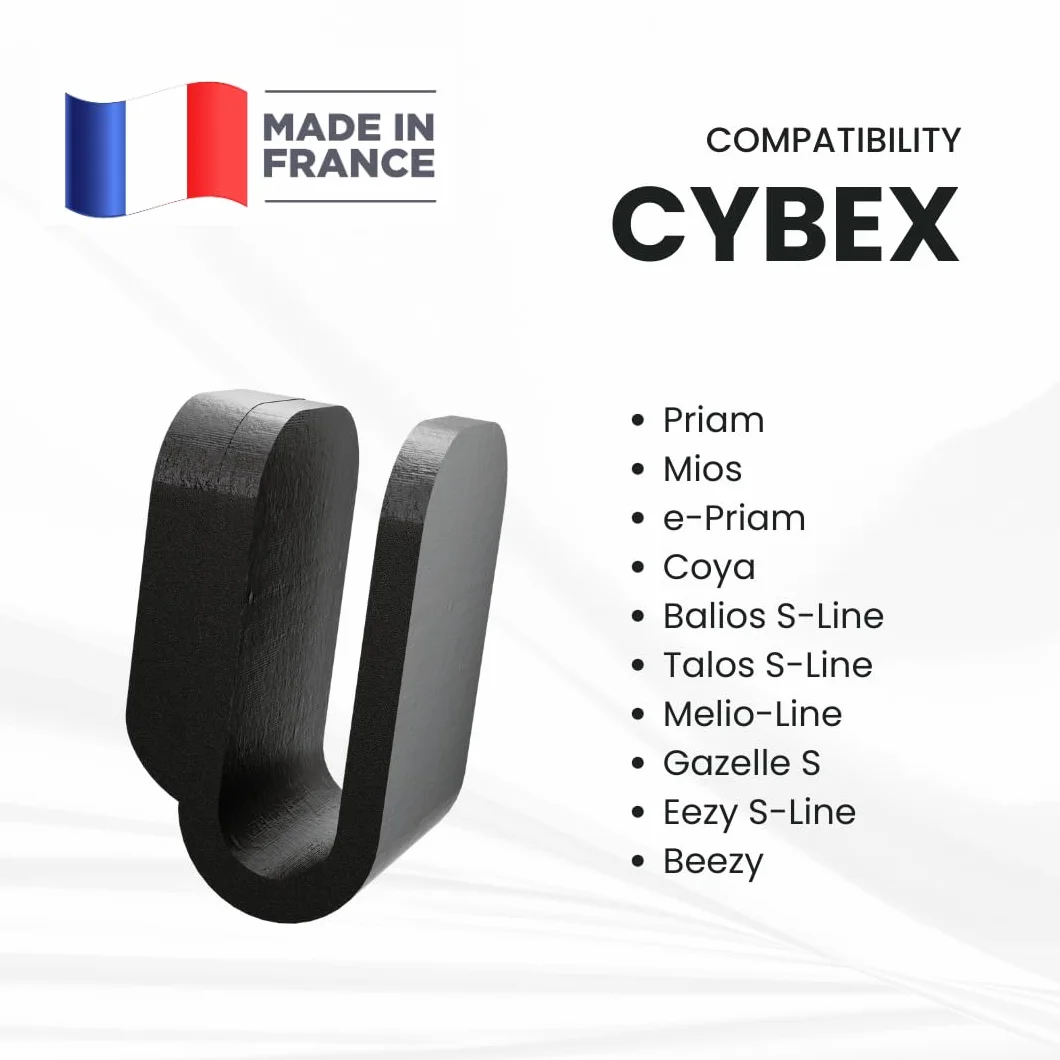 Cybex Uchwyt na torbę na wózek Cybex - Kompatybilny z Cybex Coya, Melio, Priam, Balios, Talos, Gazelle S, Eezy S-Line, Mios, Beezy, wytrzymały dodatek do torby na pieluchy
