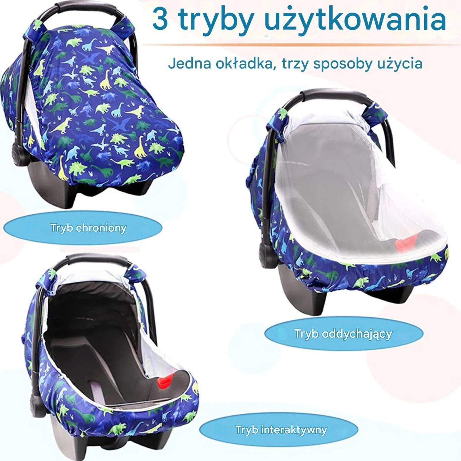 Kids Car Seat Cover, Travel Carrier Canopy, Kick Proof Protection, Double Layer Window Design, Soft & Breathable, Perfect for Boys, Girls, and Children Comfort