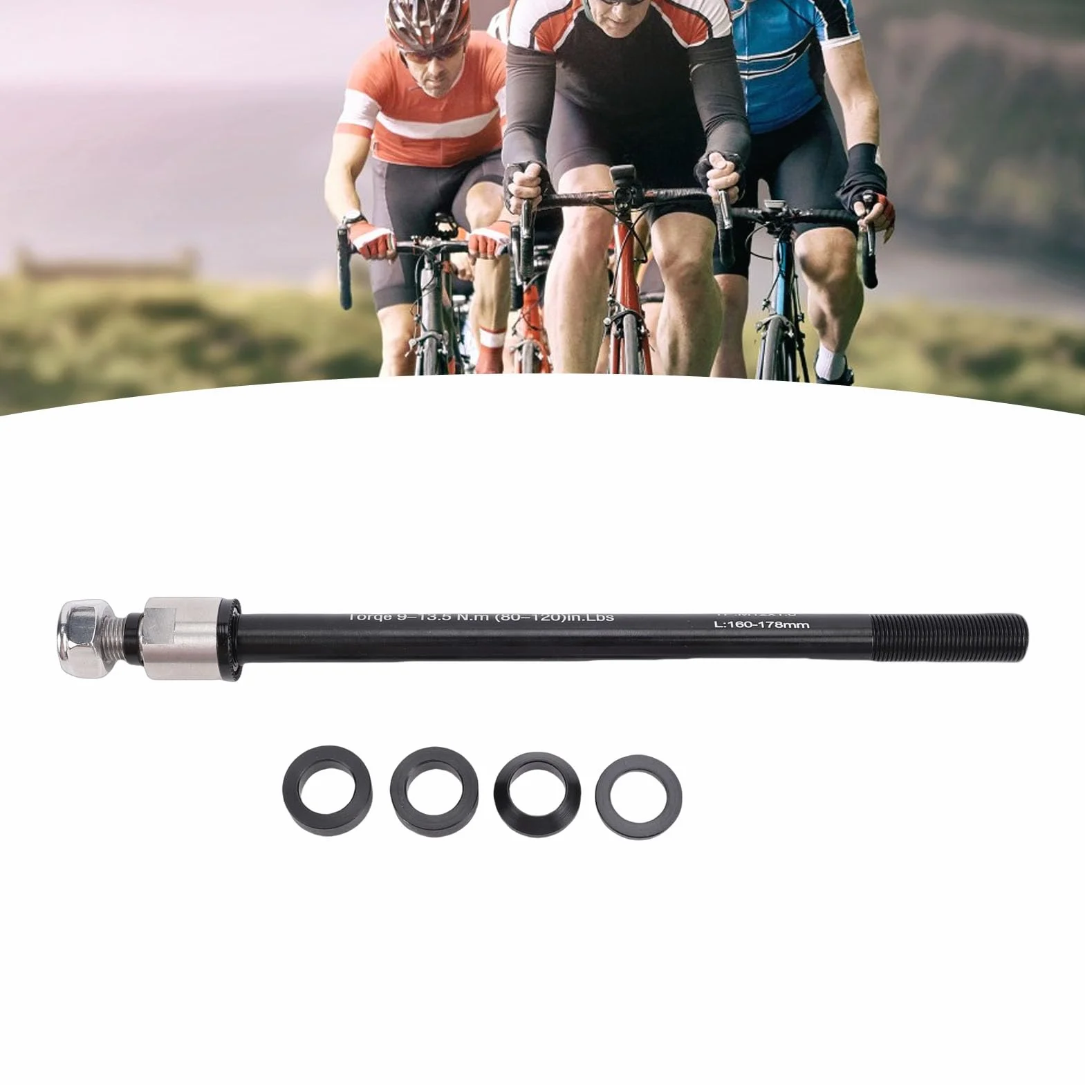 Sorandy M12 Przyczepka Rowerowa oś Przelotowa, Adapter Przyczepki Przez oś Aluminium Stal Nierdzewna, Adapter Przyczepki Rowerowej ze Stabilnym, Bezpiecznym Połączeniem do Rowerów Szosowych i