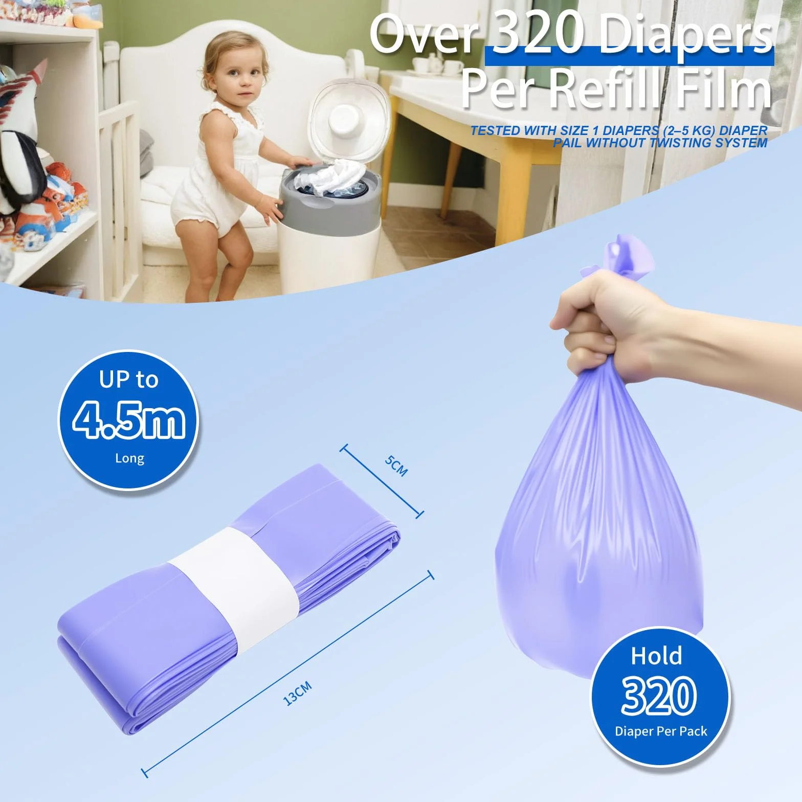 LitterLocker 12 sztuk pojemników na pieluchy, kasety uzupełniające, kompatybilne z Angelcare, Tommee Tippee, ośmiokątne wiaderko na pieluchy, LitterLocker