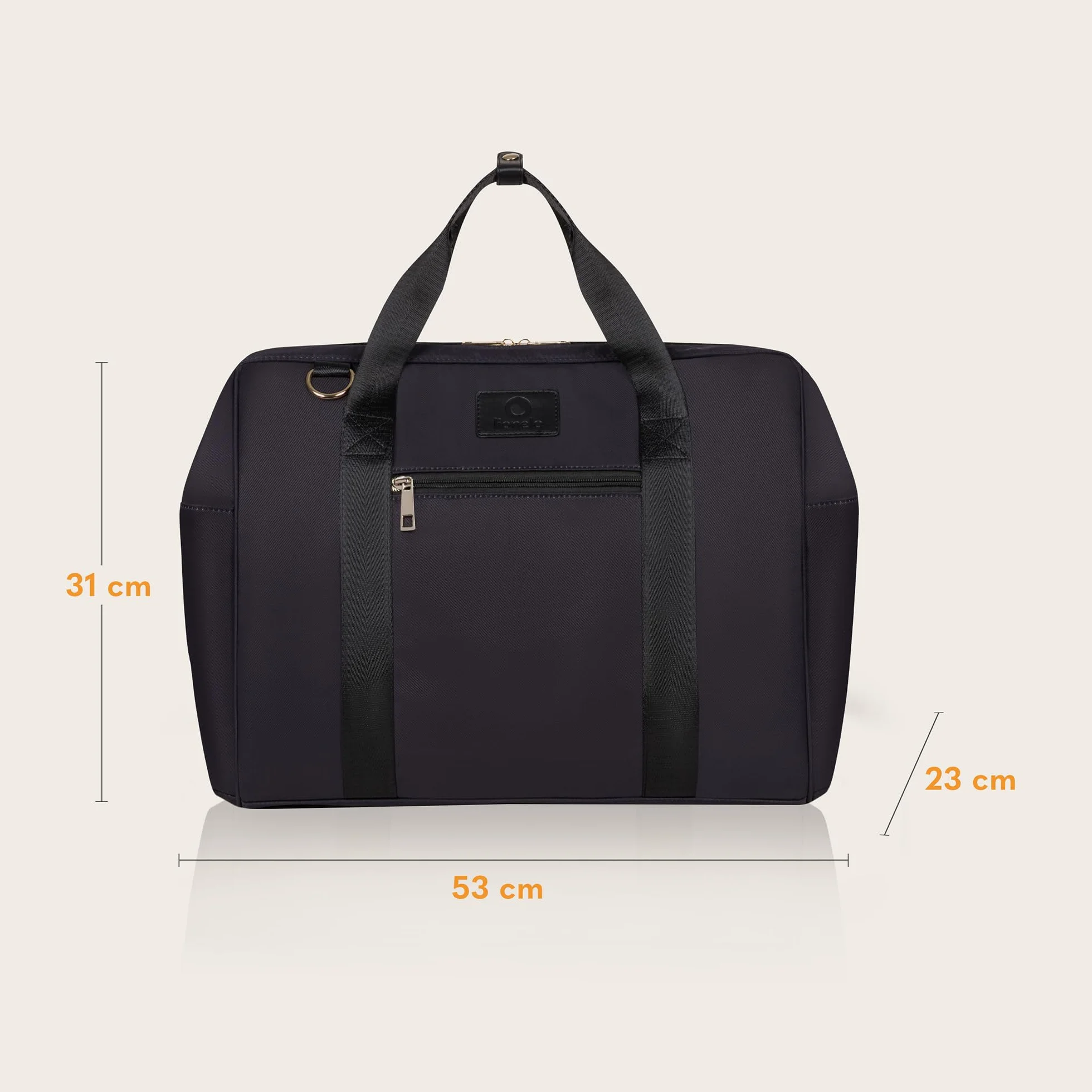 LIONELO Ida torba do wózka Mommy Bag, 7 kieszeni, wytrzymała tkanina, termo-kieszenie na butelki, wzmocnione podłoże, kosmetyczka, mata do przewijania w zestawie, uchwyty na wózek (Szary) (Czarny)