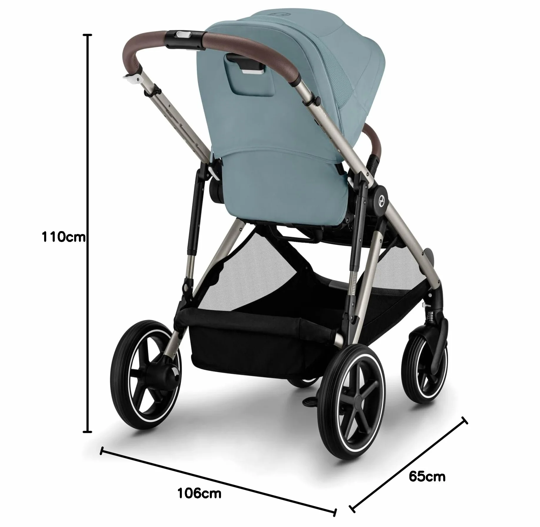 CYBEX Gold wózek spacerowy GAZELLE S, Od urodzenia do ok. 4 lat, Max. 22 kg (tryb pojedynczy) / 2x 22 kg (tryb duo), System All-in-1 z konfiguracjami 20+, Stormy Blue