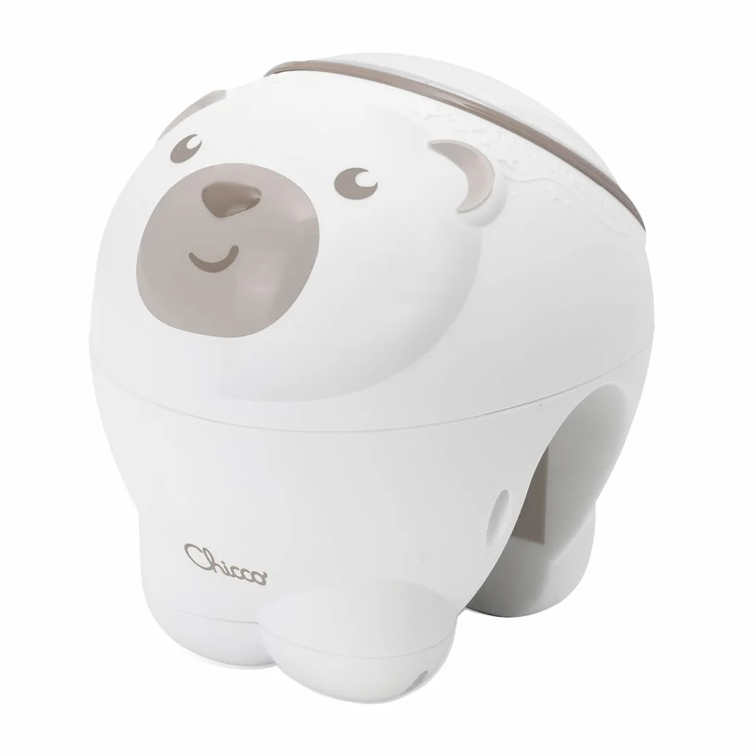 Chicco Projektor 2w1 z Misiem Polarnym, do Łóżeczek i Stolików Nocnych Next2Me, Projekcja Magicznej Zorzy Polarnej, 30 Minut Muzyki Klasycznej, Dźwięki Natury, Konfigurowalne Funkcje, 0 Miesięcy +
