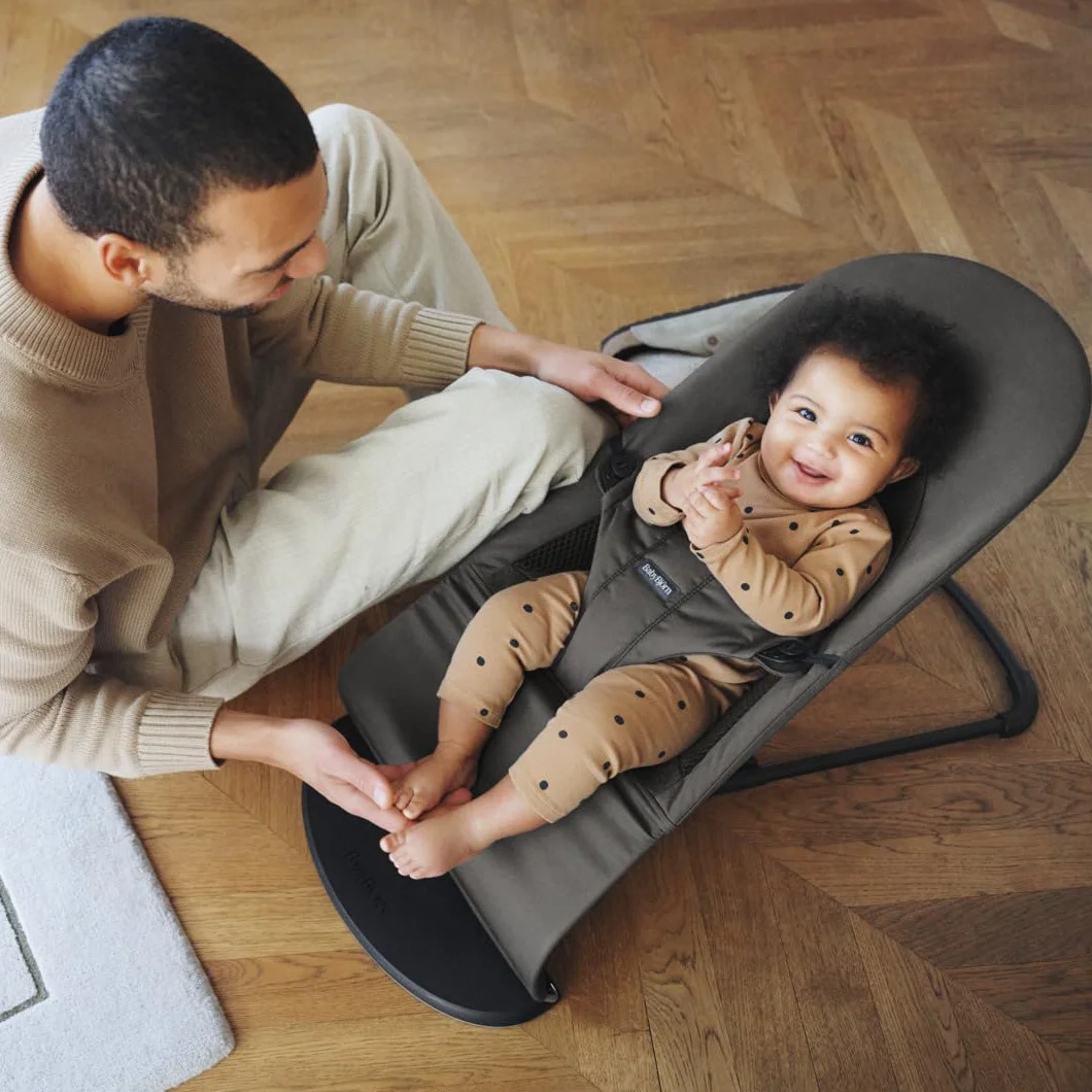BabyBjörn Balance Soft hamak, materiał/dżersej, Tri-Fabric, ciemnoszary