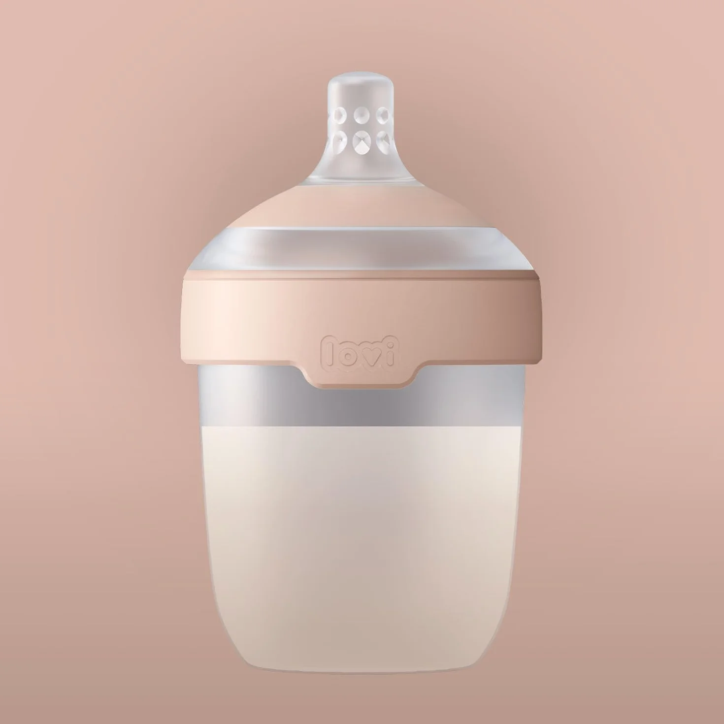 LOVI Dwupak Butelka Mammafeel ze smoczkiem do karmienia, Nie zaburza odruchu ssania, 0% BPA (150 ml)