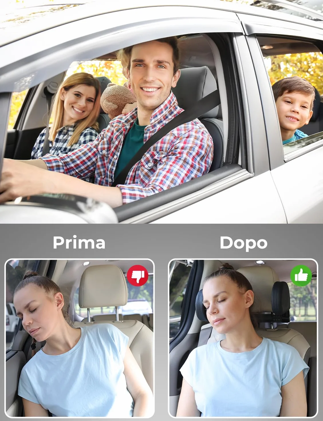 Oasser zag?¨®wek samochodowy dla dzieci, 4 cm, pianka z pami?ci? kszta?tu, obr¨®t o 360¡ã