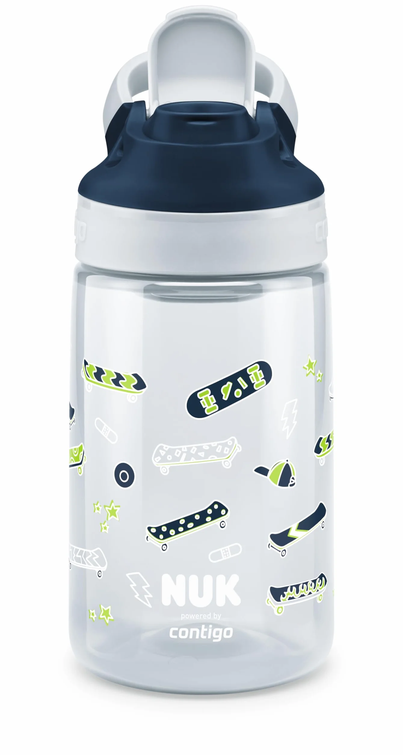 NUK By Contigo Easy Sip Cup butelka do picia dla dzieci (od 4 lat) | zabezpieczona przed wyciekiem | wyprodukowana z wytrzymałego tritanu | nie zawiera BPA | nadaje się do mycia w zmywarce | 420 ml |