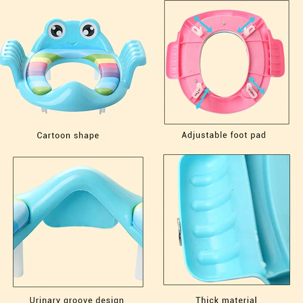 Trenażer Nocnika dla Dzieci, Deska Sedesowa dla Dzieci Cartoon Cute Skin Firendly dla Dzieci Toaleta dla Małych Dzieci (GREEN)