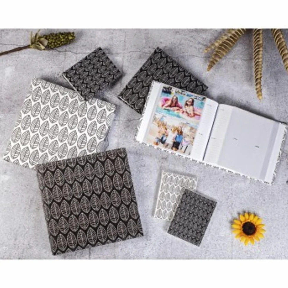 Hama Książkowy album fotograficzny "Jumbo La Fleur" (na wklejki, czarne kartki, maks. 400 zdjęć 10x15 cm, rozmiar albumu 30x30cm, pergaminowe przekładki) czarno-biały