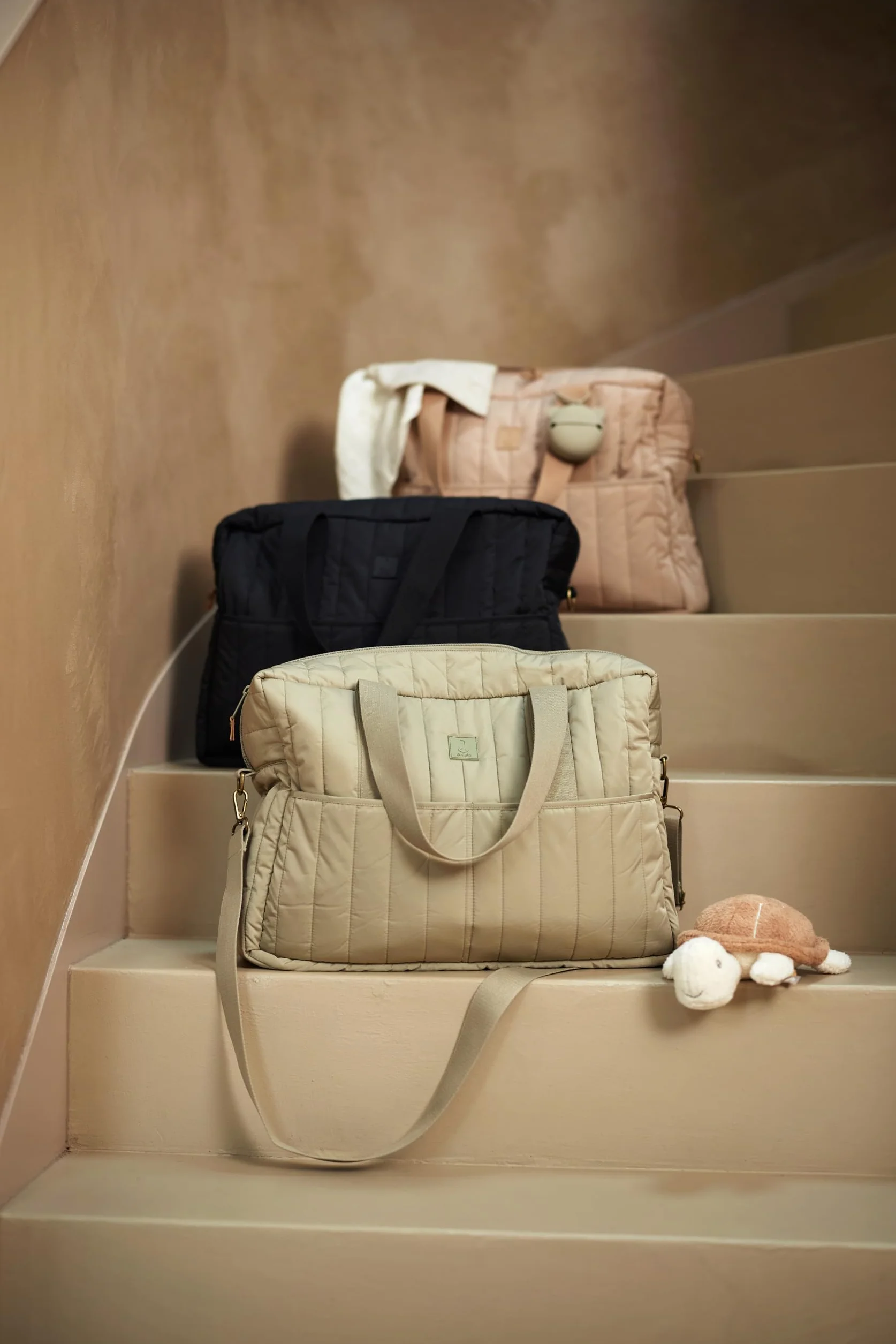 Jollein Torba do przewijania Puffed Moos – Olive Green – odporna na działanie wody – torba do wózka dziecięcego – wielofunkcyjna – oliwkowa zieleń, olive green, Współczesny