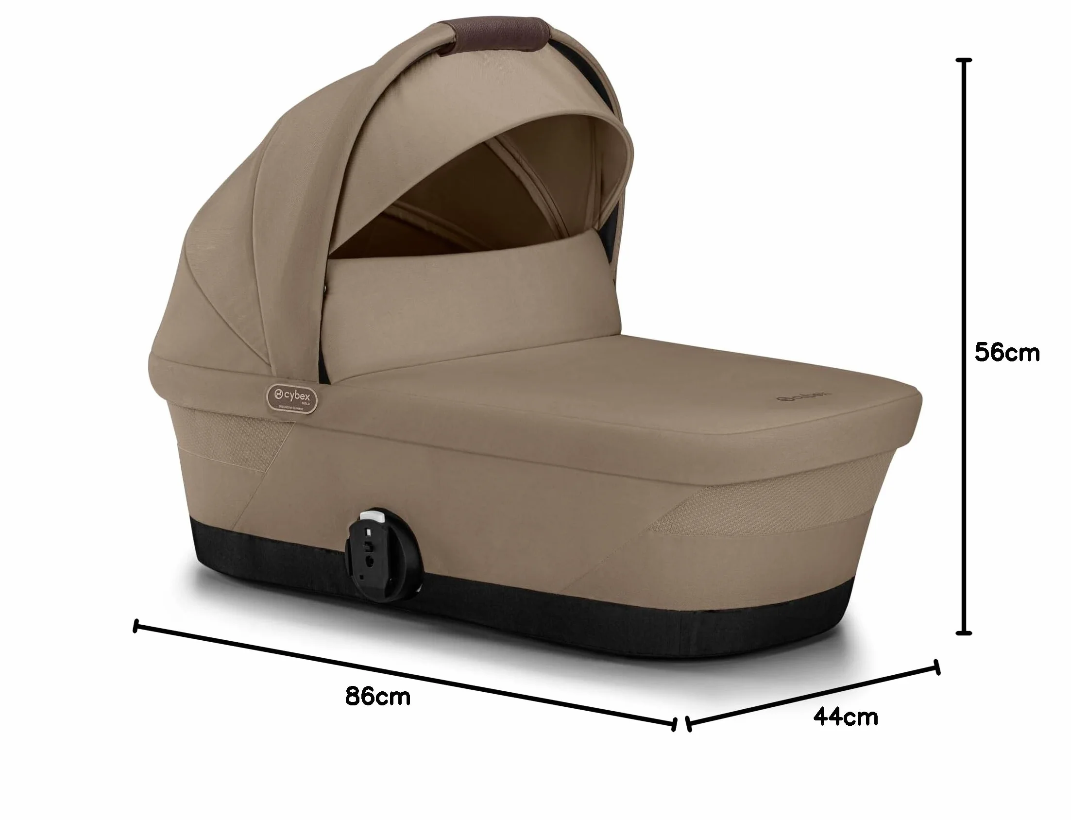 CYBEX Gold Gondola do łóżeczka GAZELLE S, Od urodzenia do ok. 6 miesięcy (max. 9 kg), Dla CYBEX Gazelle S i e-Gazelle S, Almond Beige