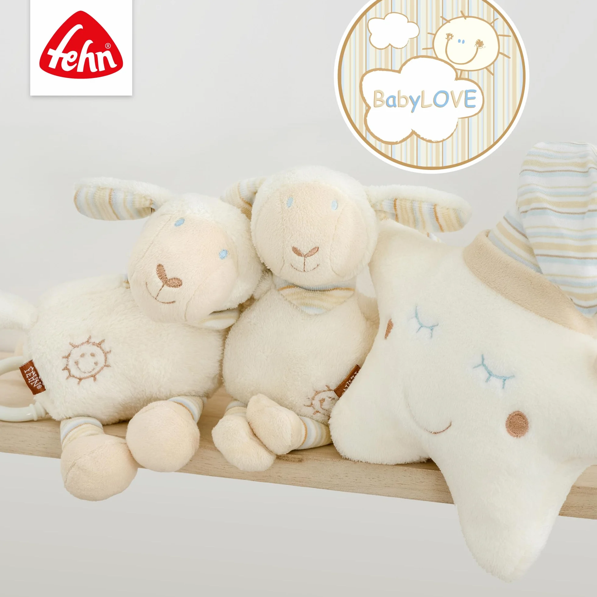 Fehn 397086 Ręcznik Kąpielowy Z Kapturem Babylove Dla Niemowląt Od 0 Miesięcy, 80 X 80 cm, Beżowy, Owca