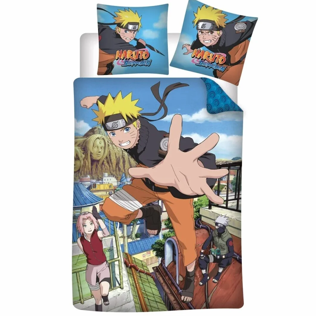 AYMAX NARUTO SHIPPUDEN - Parure de lit 140 x 200 cm - '100% bawełna'