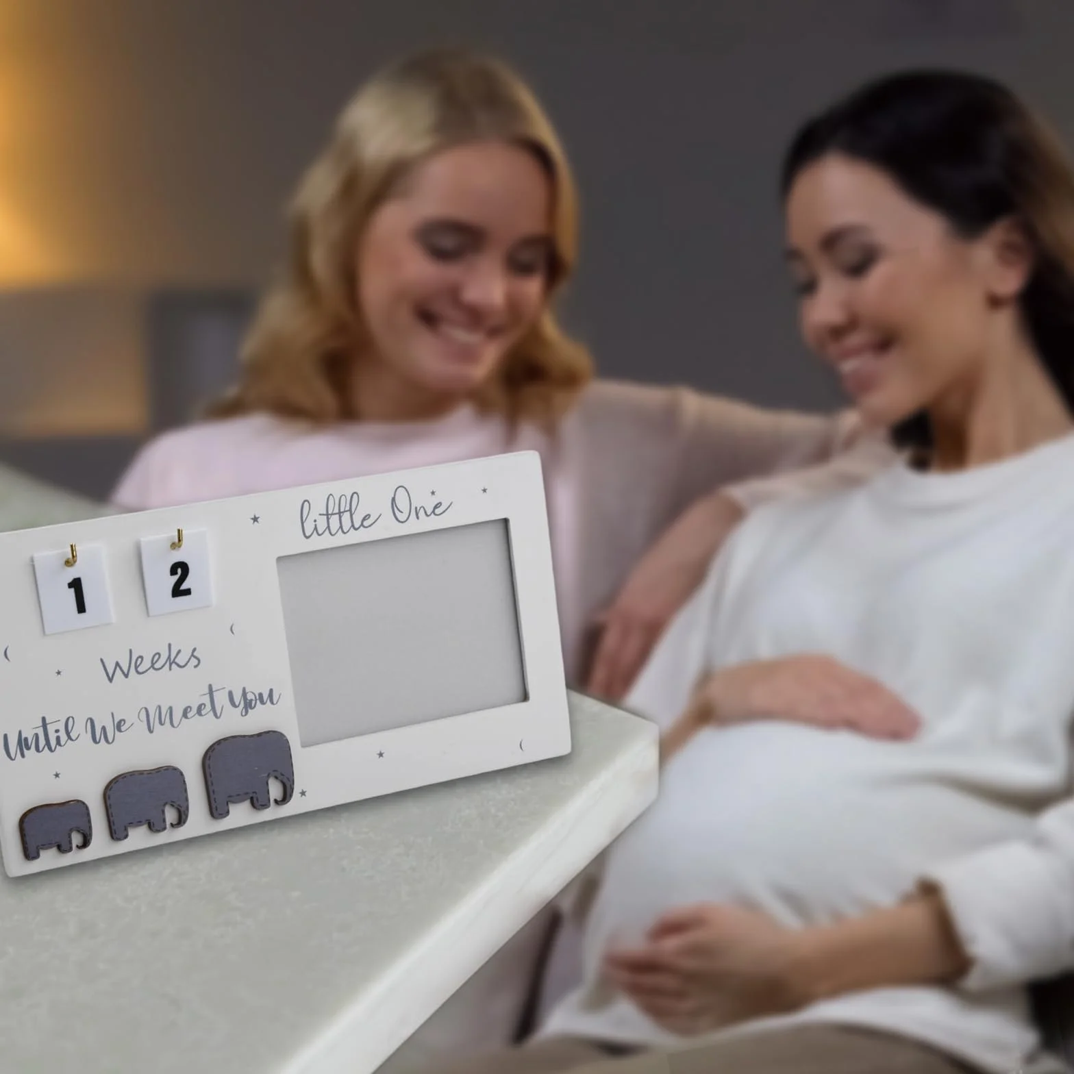 hongmo Jasnoszara ramka na zdjęcia z sonogramem niemowlęcym, skan, drewniana, ultradźwiękowa ramka na zdjęcia, dla kobiet w ciąży, dla mamy, prezent