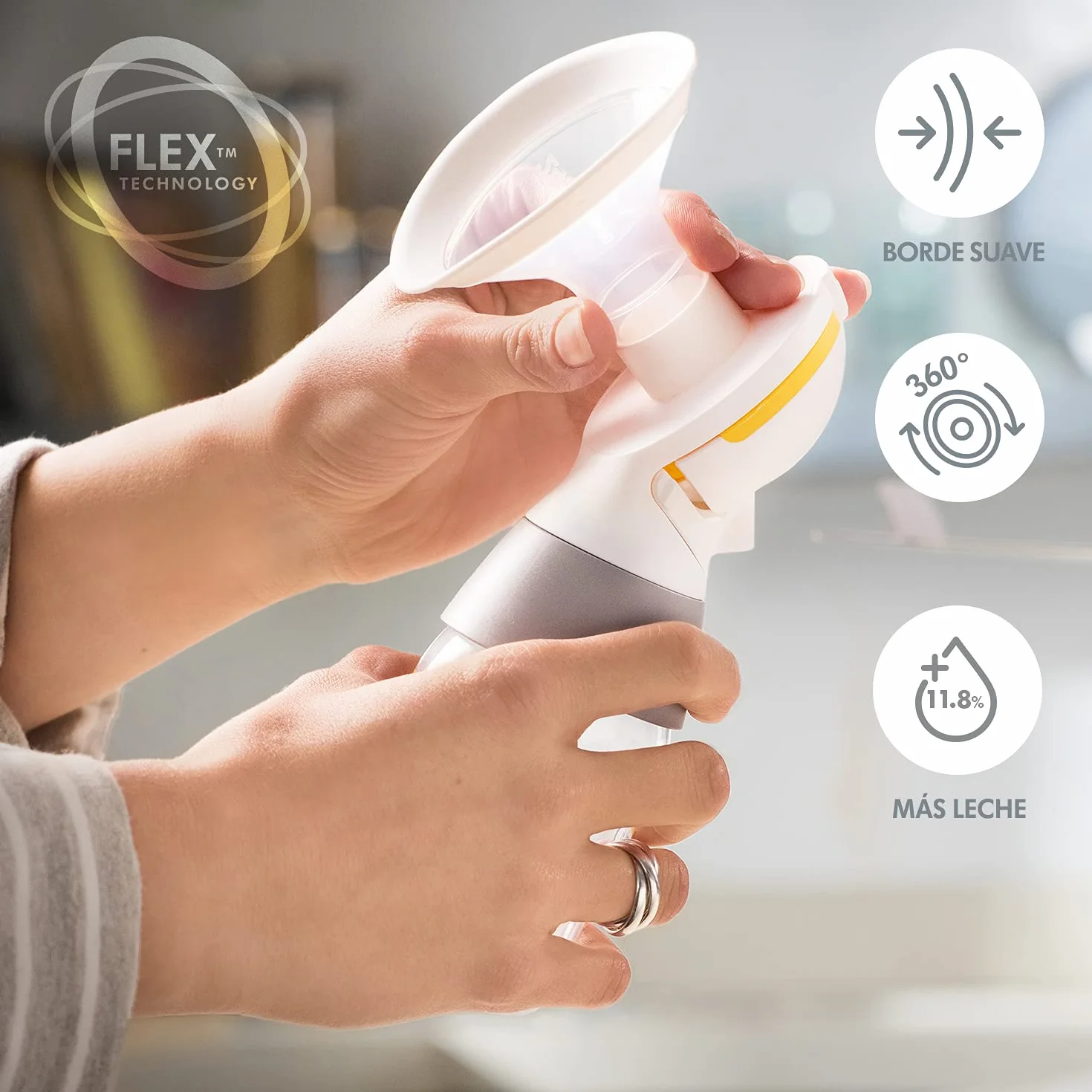 Medela Elektryczny laktator Swing Maxi – ładowanie przez USB, więcej mleka w krótszym czasie, z lejkami PersonalFit Flex i 2-fazową technologią ekstrakcji Medela
