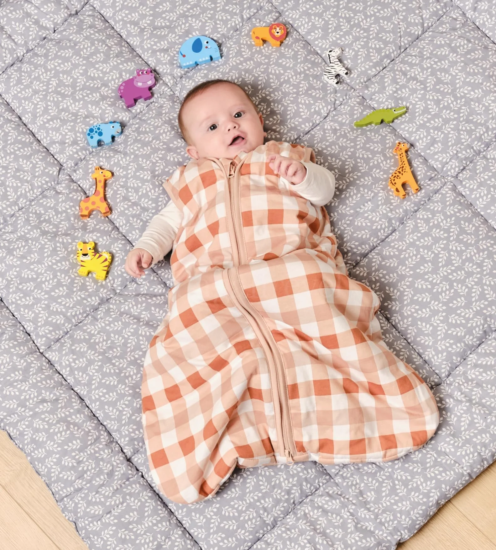 molis&co – kocyk do raczkowania dla niemowląt 120x120 cm, 100% bawełna (Öko-Tex), wielofunkcyjny, gruby i miękki, idealny jako kocyk dla niemowląt i koc do zabawy