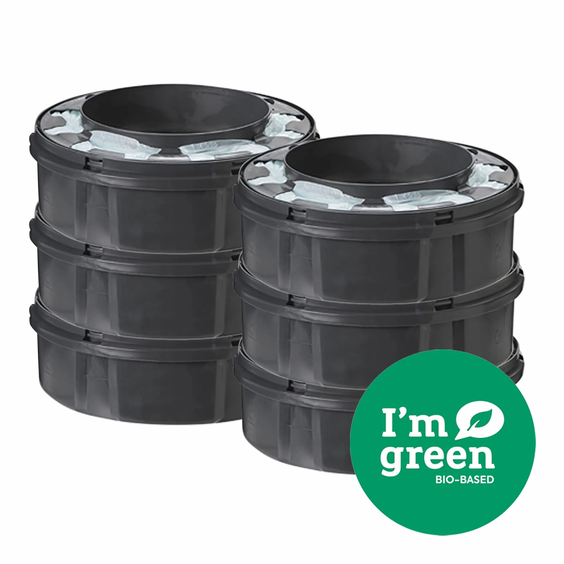 Tommee Tippee Twist & Click Advanced, Wkłady wymienne do kosza na zużyte pieluchy, z antybakteryjnej folii GREENFILM pozyskanej ze zrównoważonego źródła; 6 X Wkłady do kosza na pieluchy