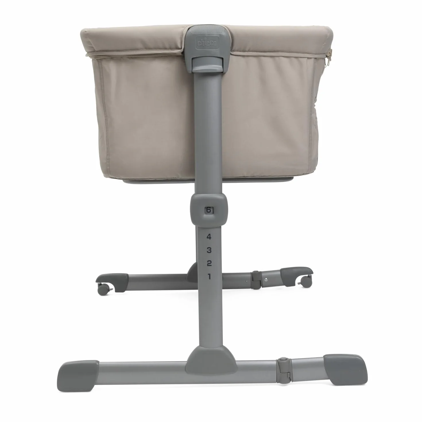 Chicco Next2Me Essential,Łóżeczko dziecięce boczne, łóżeczko do wspólnego spania, kompatybilne z kilkoma łóżkami, regulowana wysokość, materac i torba w zestawie, 0-6 miesięcy, beżowe
