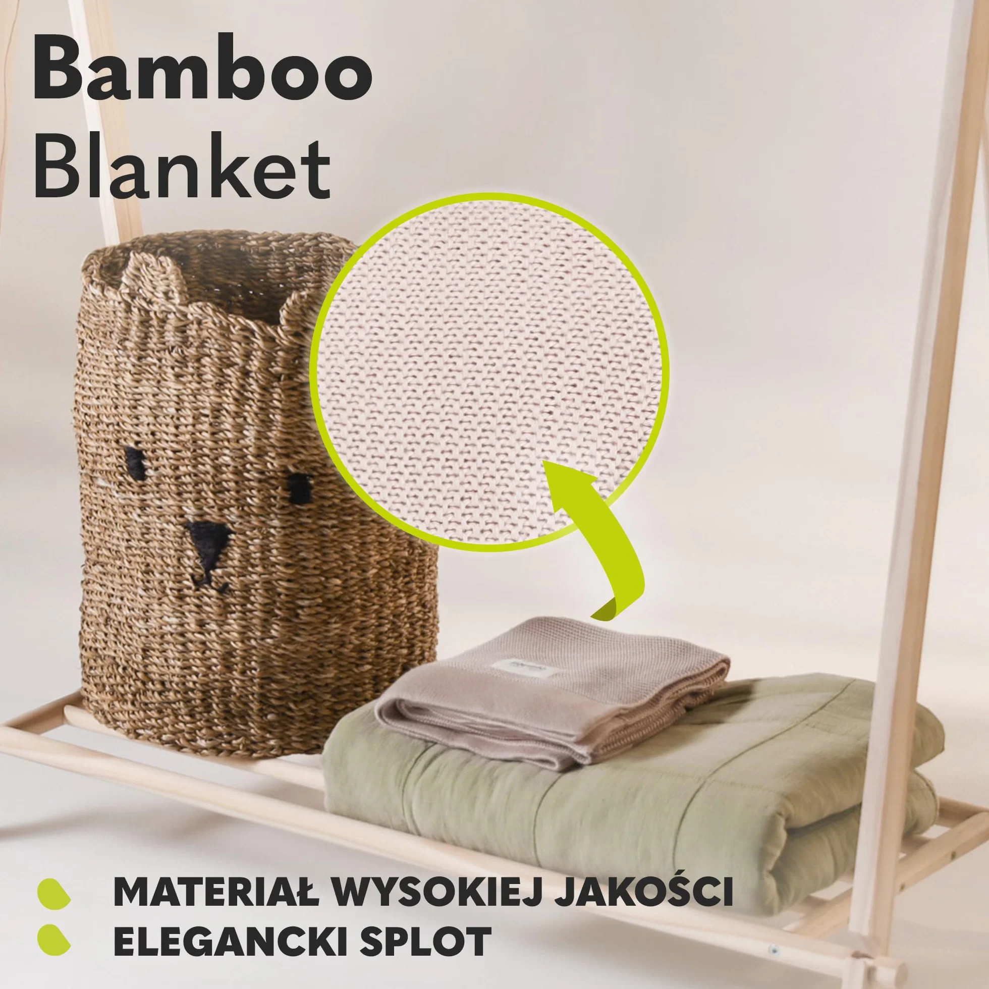LIONELO Bambusowy Koc dla Niemowląt, Lekki Kocyk Dziecięcy od 1 dnia życia, 100% Bawełna Bambusowa, Miękki, Antybakteryjny, Hipoalergiczny, 100 x 75 cm, Prezent dla Dziecka (Beżowy)