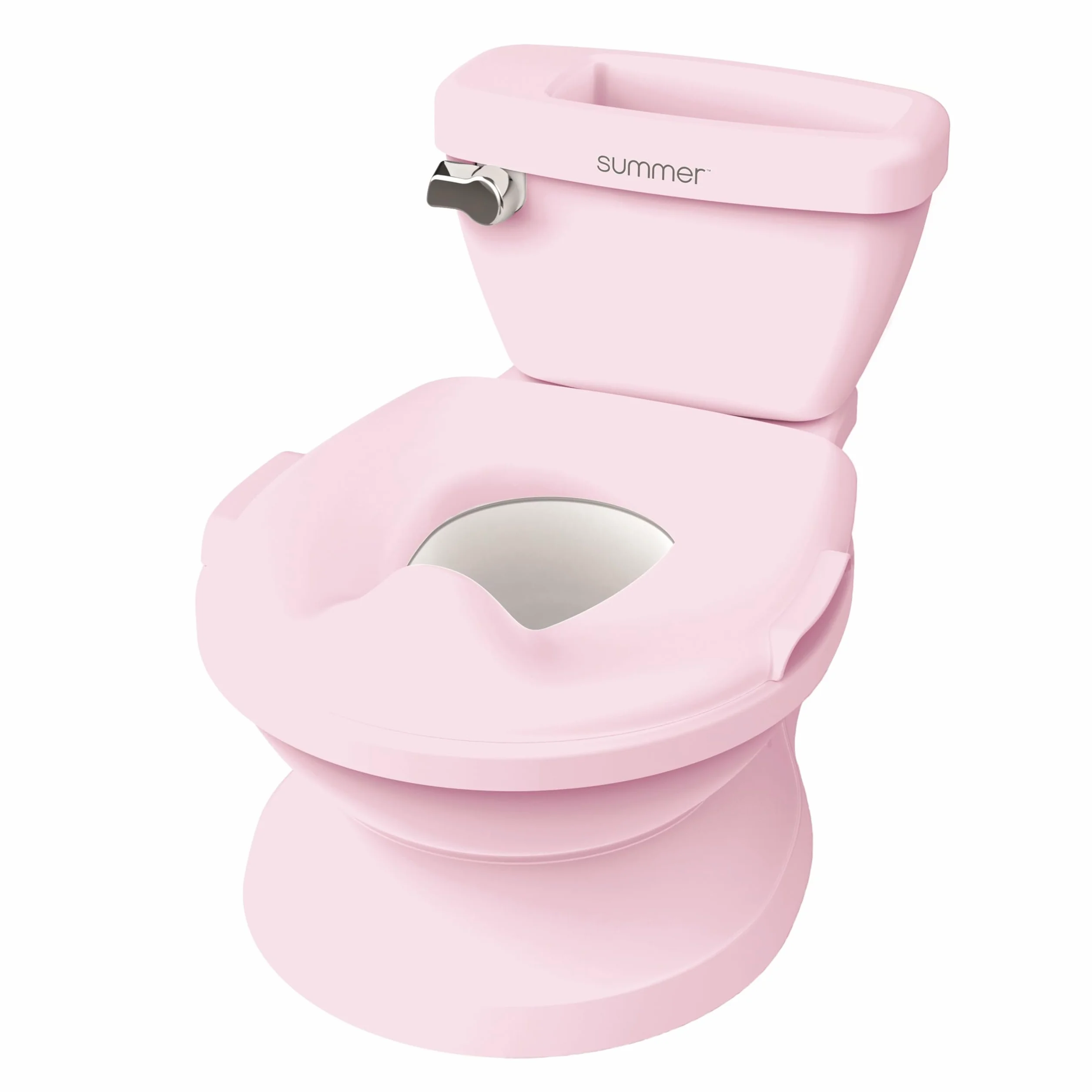 Ingenuity My Size Potty Pro, toaleta do nauki korzystania z nocnika dla niemowląt, realistyczny dźwięk spłukiwania, ochrona przed zachlapaniem, łatwa do czyszczenia, ze zdejmowaną miską